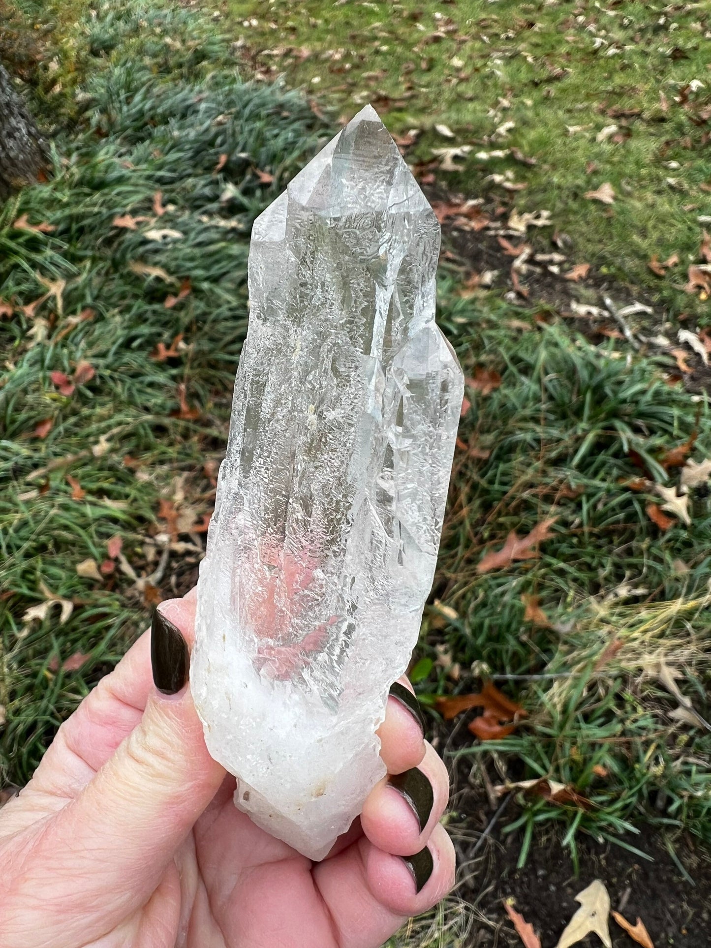 Stunning rare Lemurian Cathedral, new, high quality, silver veils, twin, 5”, crystal healing