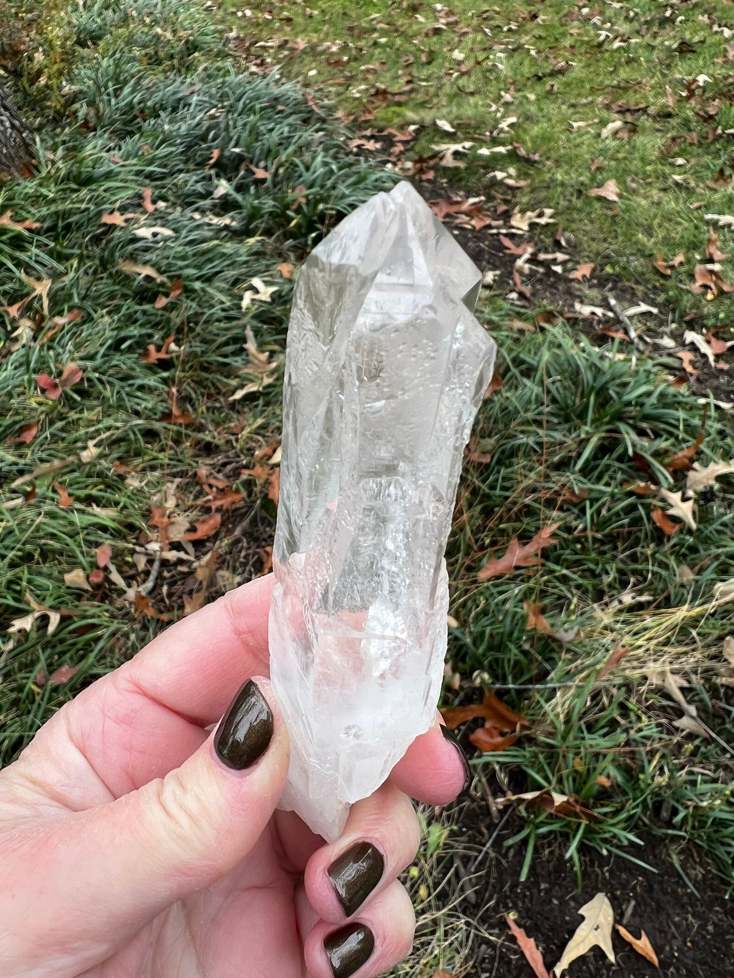 Stunning rare Lemurian Cathedral, new, high quality, silver veils, twin, 5”, crystal healing