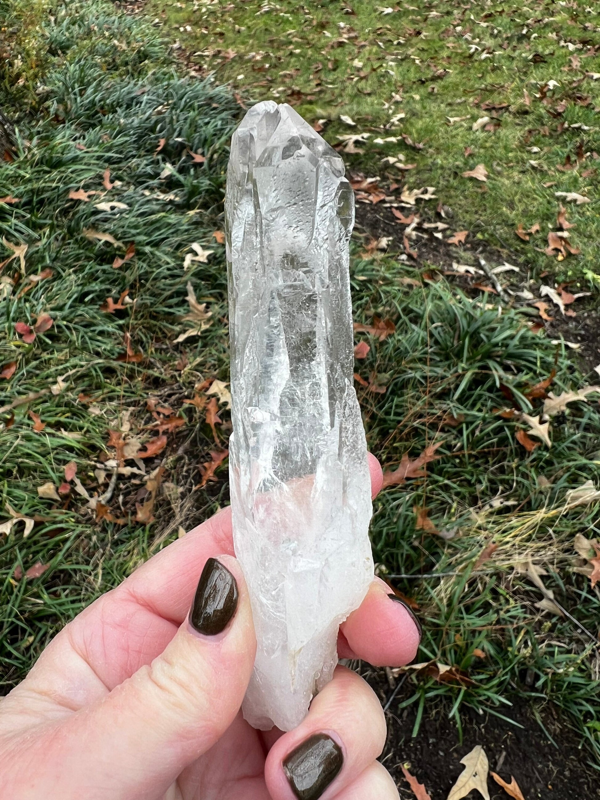 Stunning rare Lemurian Cathedral, new, high quality, silver veils, twin, 5”, crystal healing