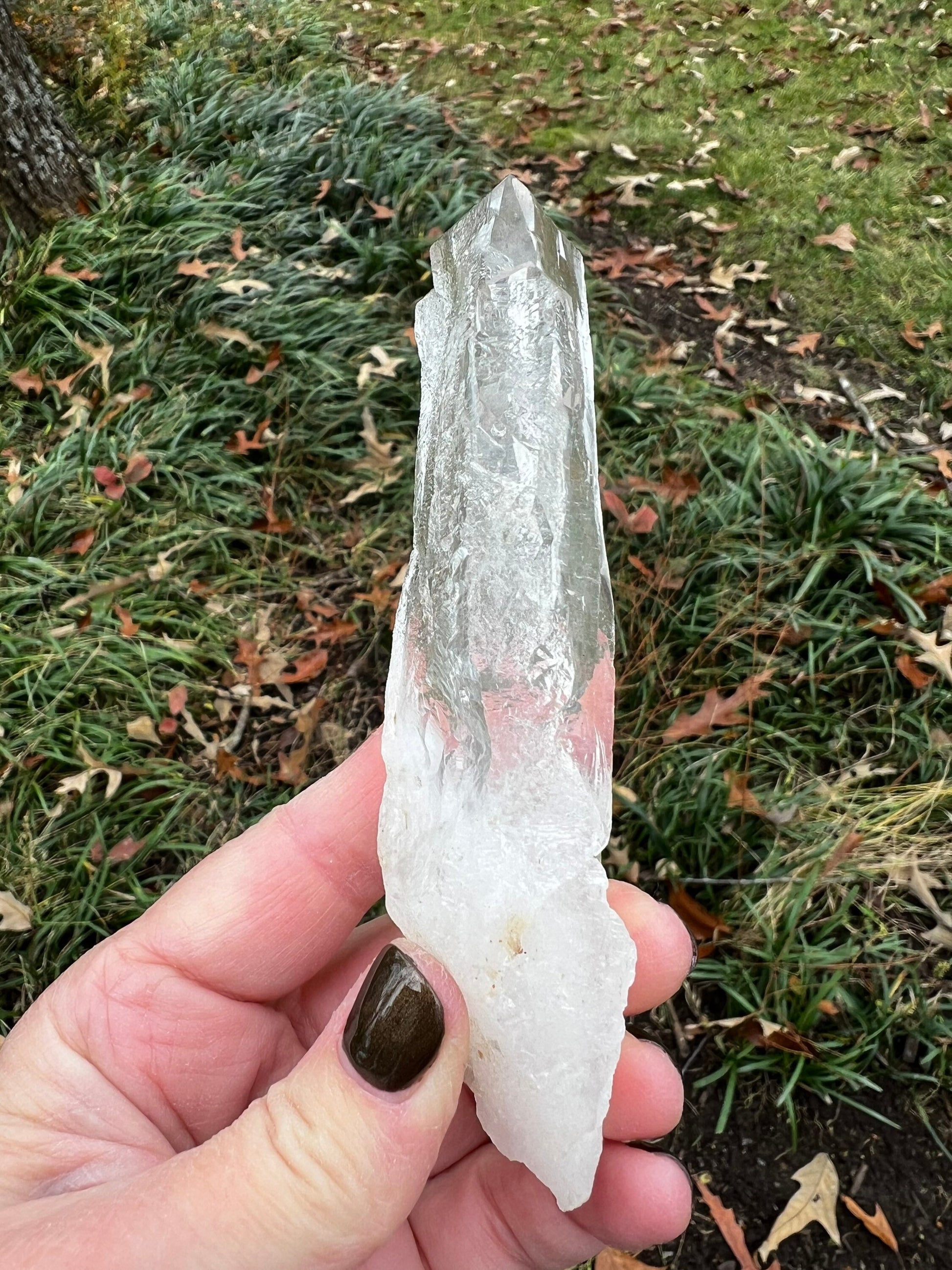 Stunning rare Lemurian Cathedral, new, high quality, silver veils, twin, 5”, crystal healing