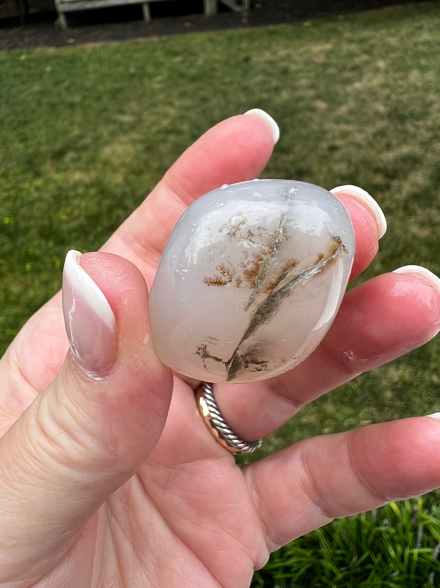 Merlinite Druzy Dendritic Agate tumbles, beautiful and new today, high vibration crystals, crystal healing, gifts, jewelry