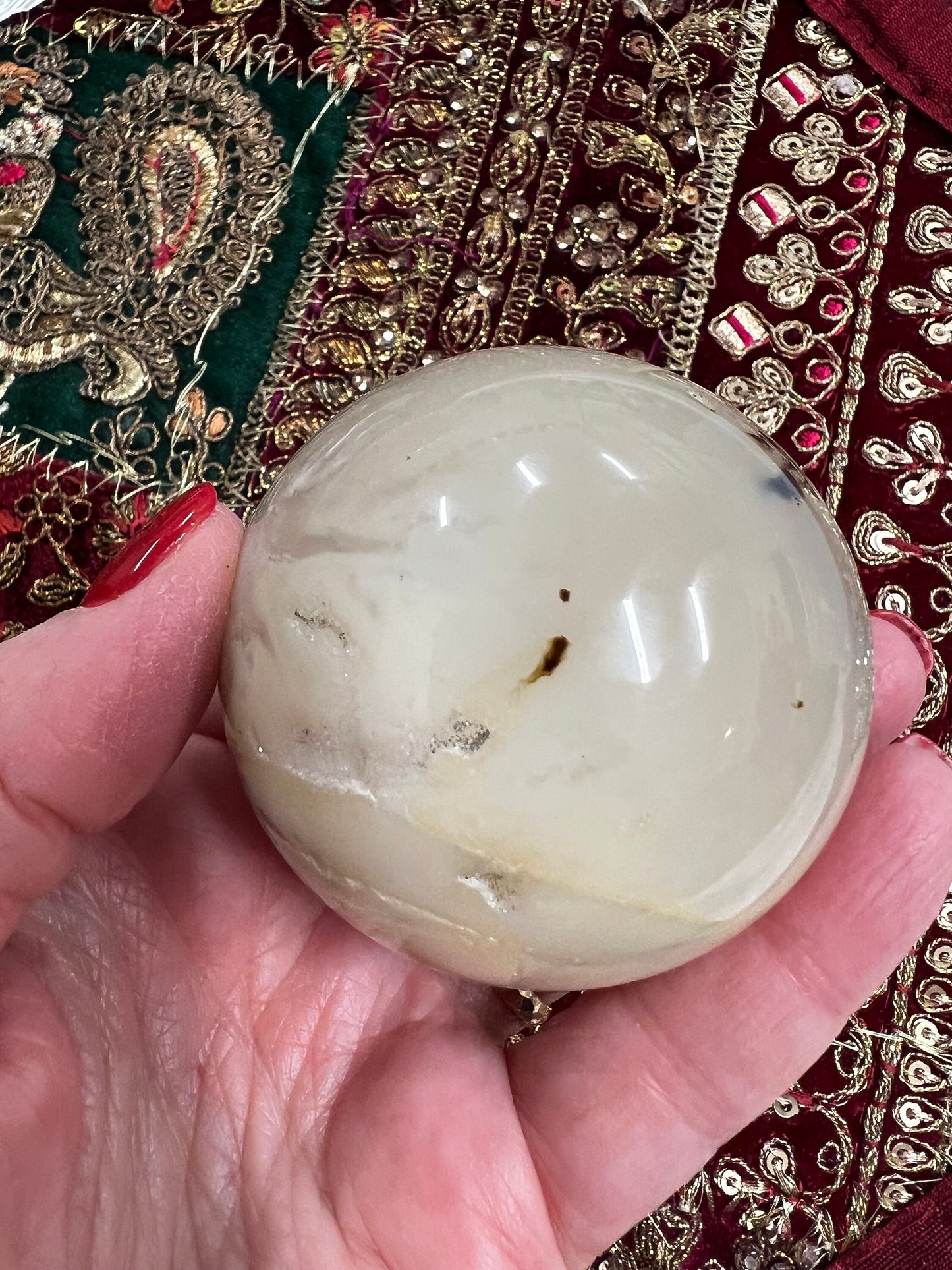 Merlinite Druzy Dendritic Agate Sphere, New, Crystal Healing, Gift, High Vibration Crystals