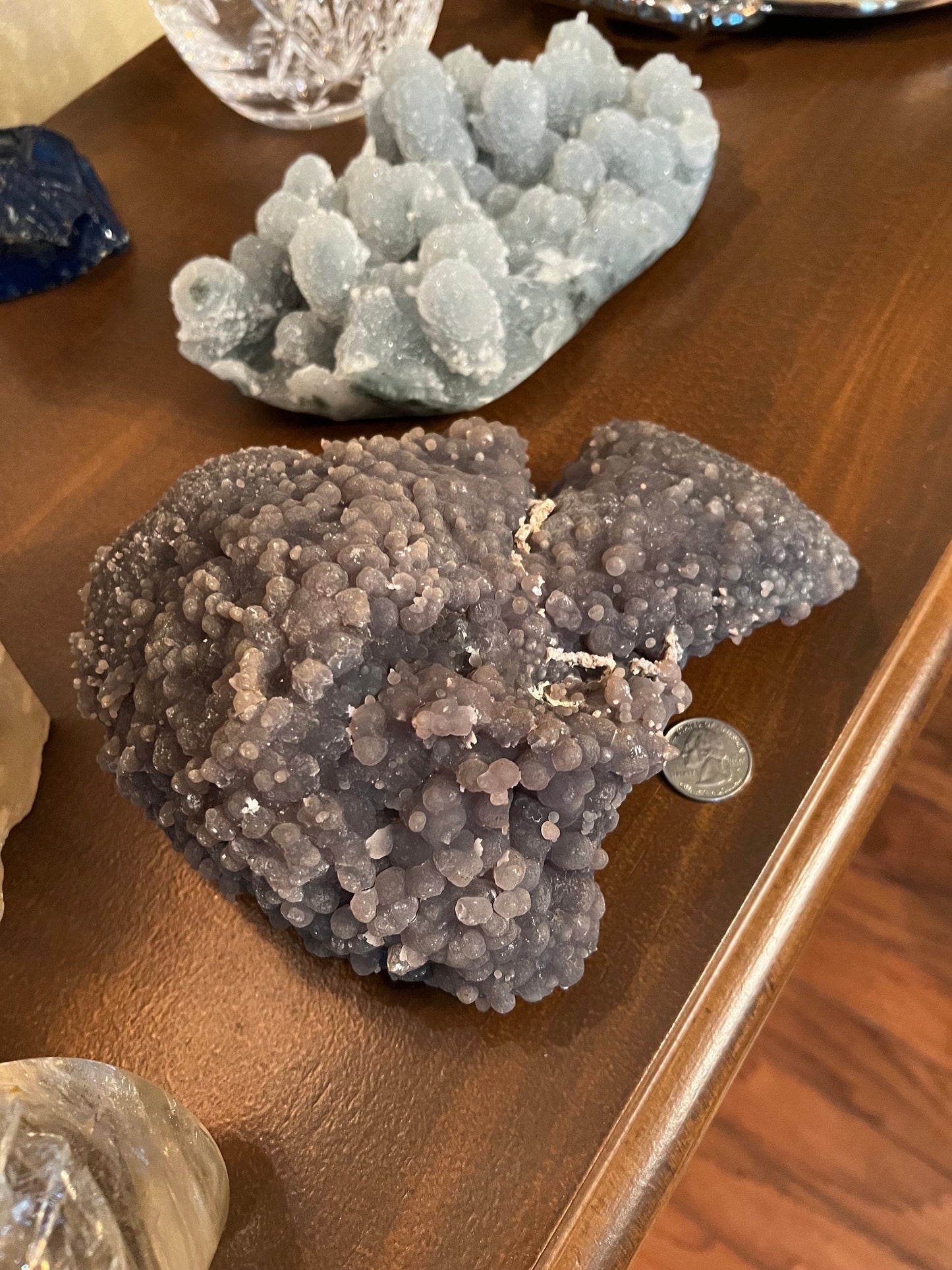 Grape Agate Cluster Bed, almost 5 pounds, gift, altar, statement piece, new, high vibration crystals