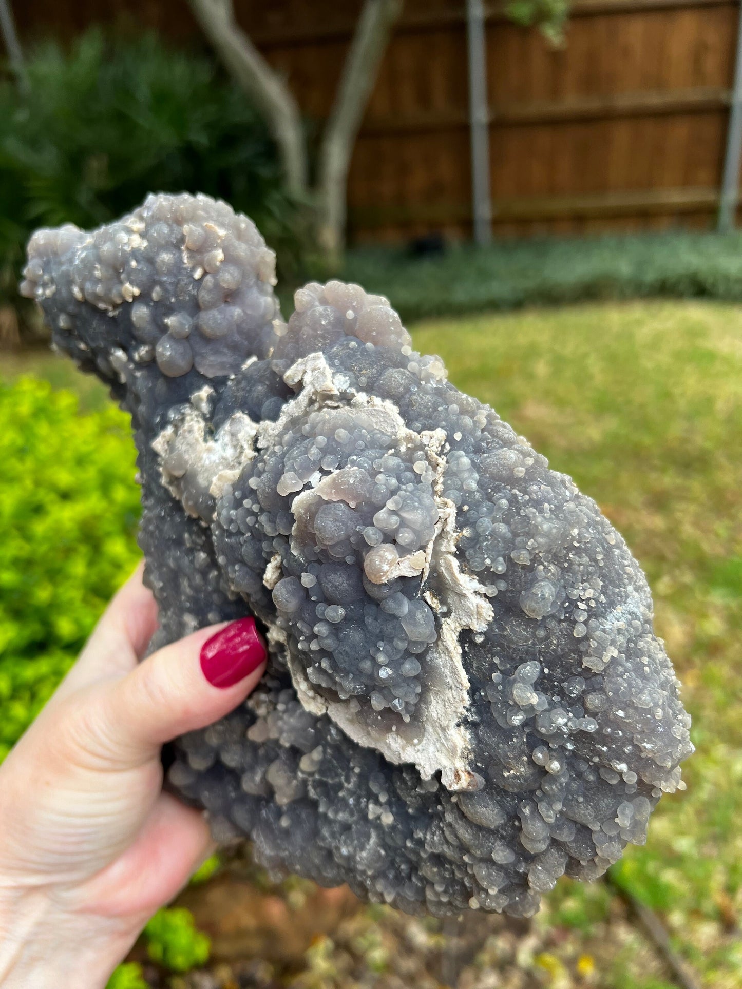 Grape Agate Cluster Bed, almost 5 pounds, gift, altar, statement piece, new, high vibration crystals