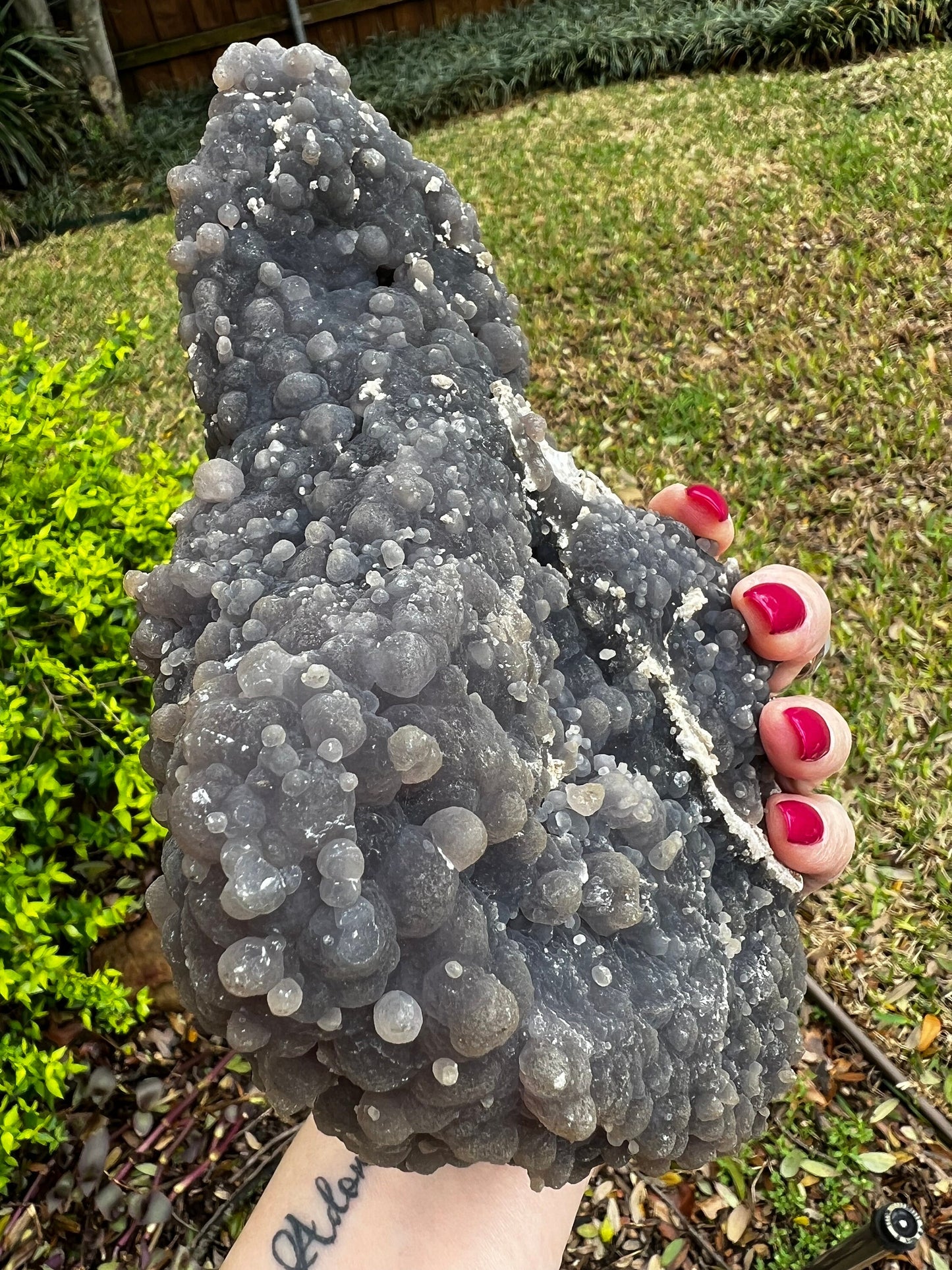 Grape Agate Cluster Bed, almost 5 pounds, gift, altar, statement piece, new, high vibration crystals