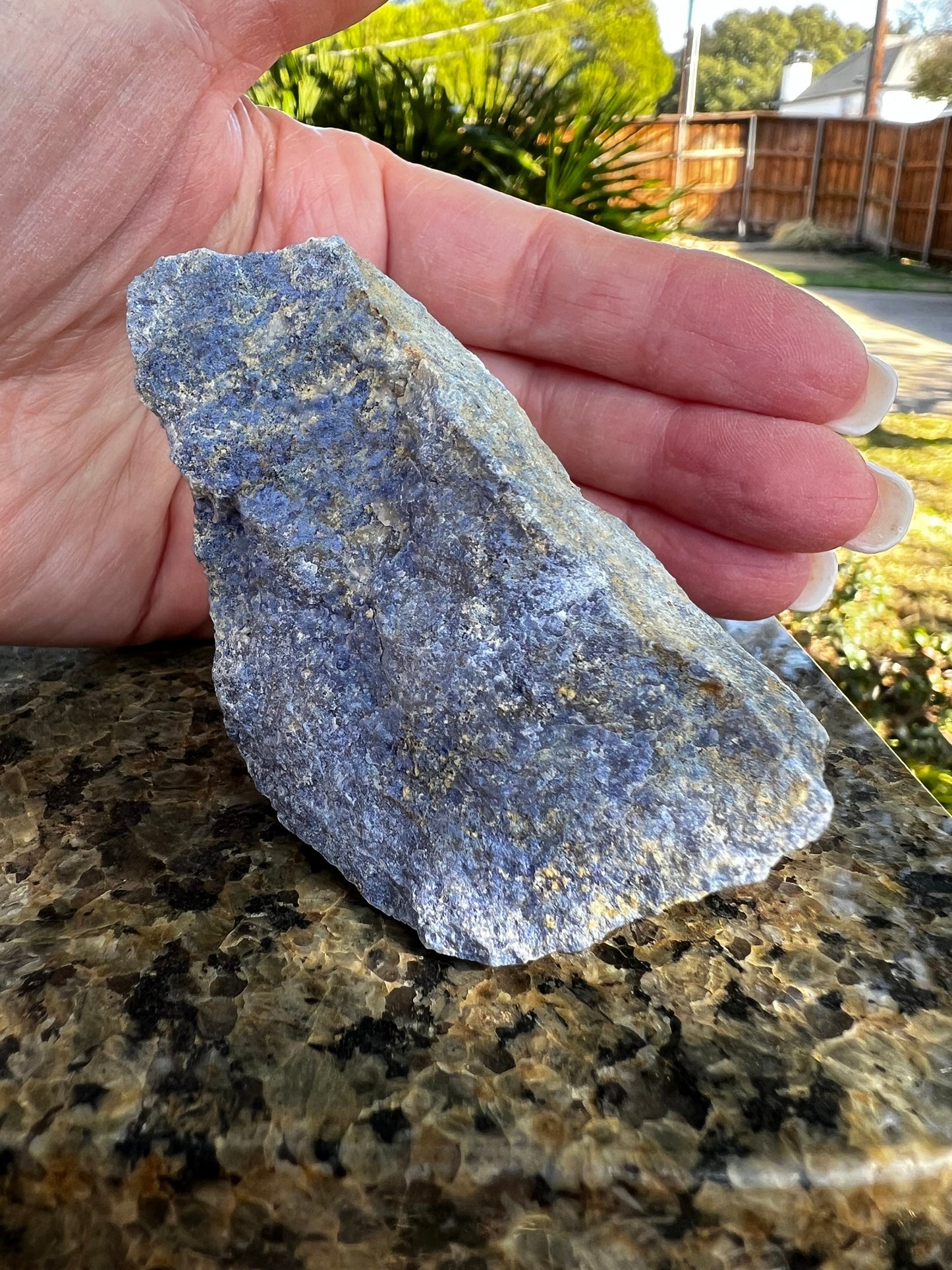 Dumortierite raw slice, gorgeous and so rare, 2.6 ounces, high vibration crystal healing