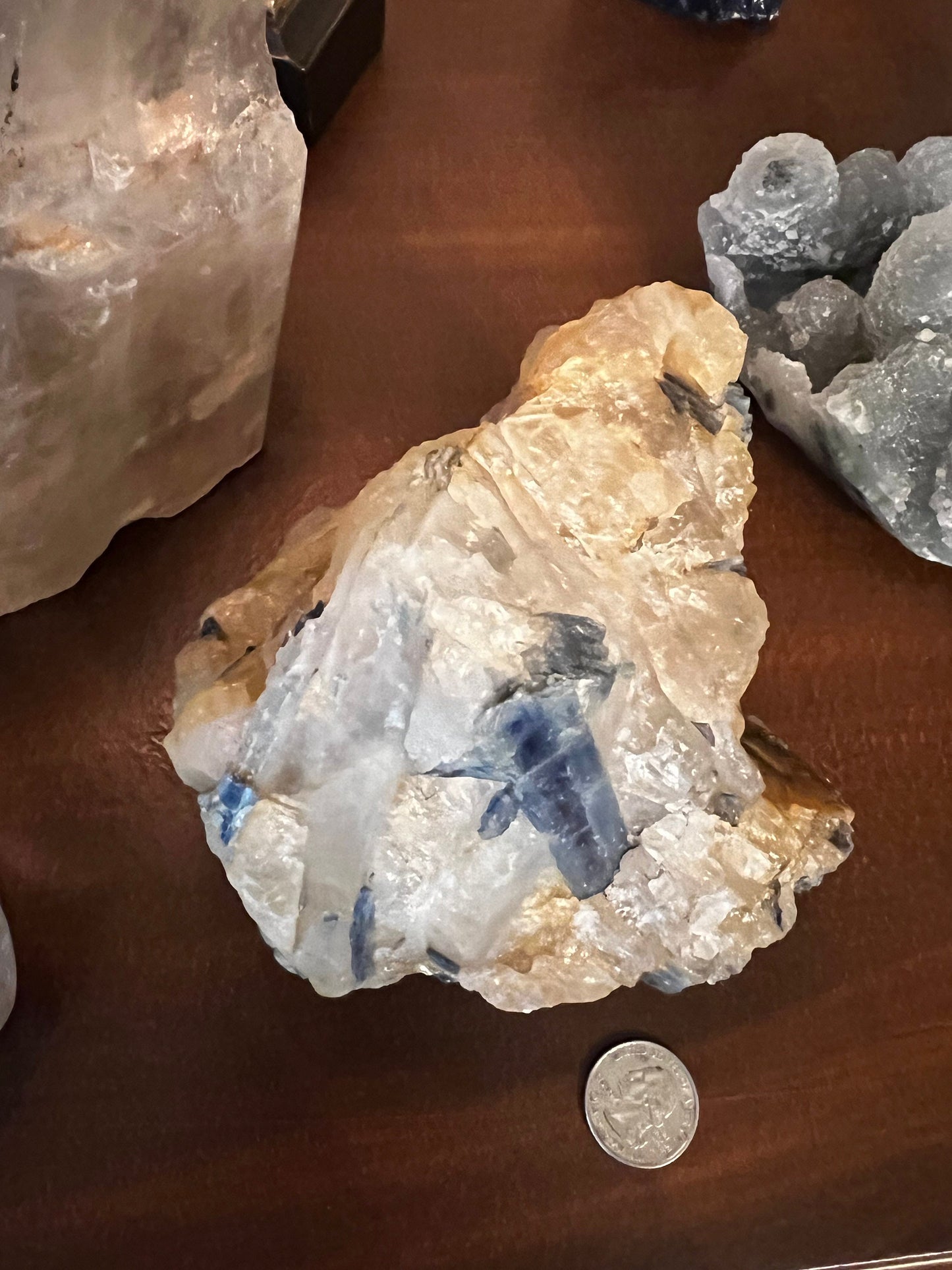 Huge Blue Kyanite Quartz Statement Piece, rare, Top Quality grade, crystal healing, high vibration crystals, 4.3.4 lbs, 5.25”