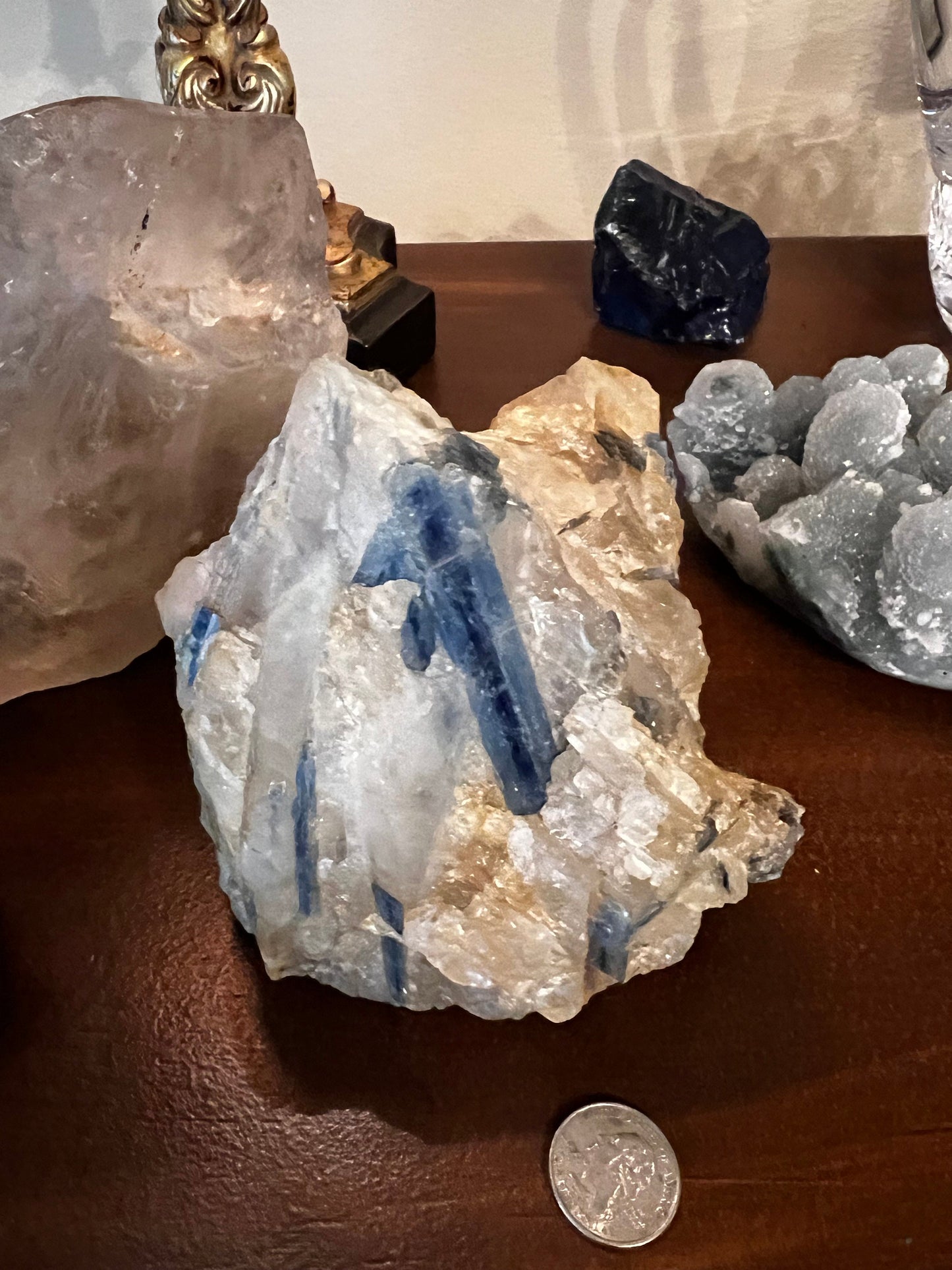 Huge Blue Kyanite Quartz Statement Piece, rare, Top Quality grade, crystal healing, high vibration crystals, 4.3.4 lbs, 5.25”
