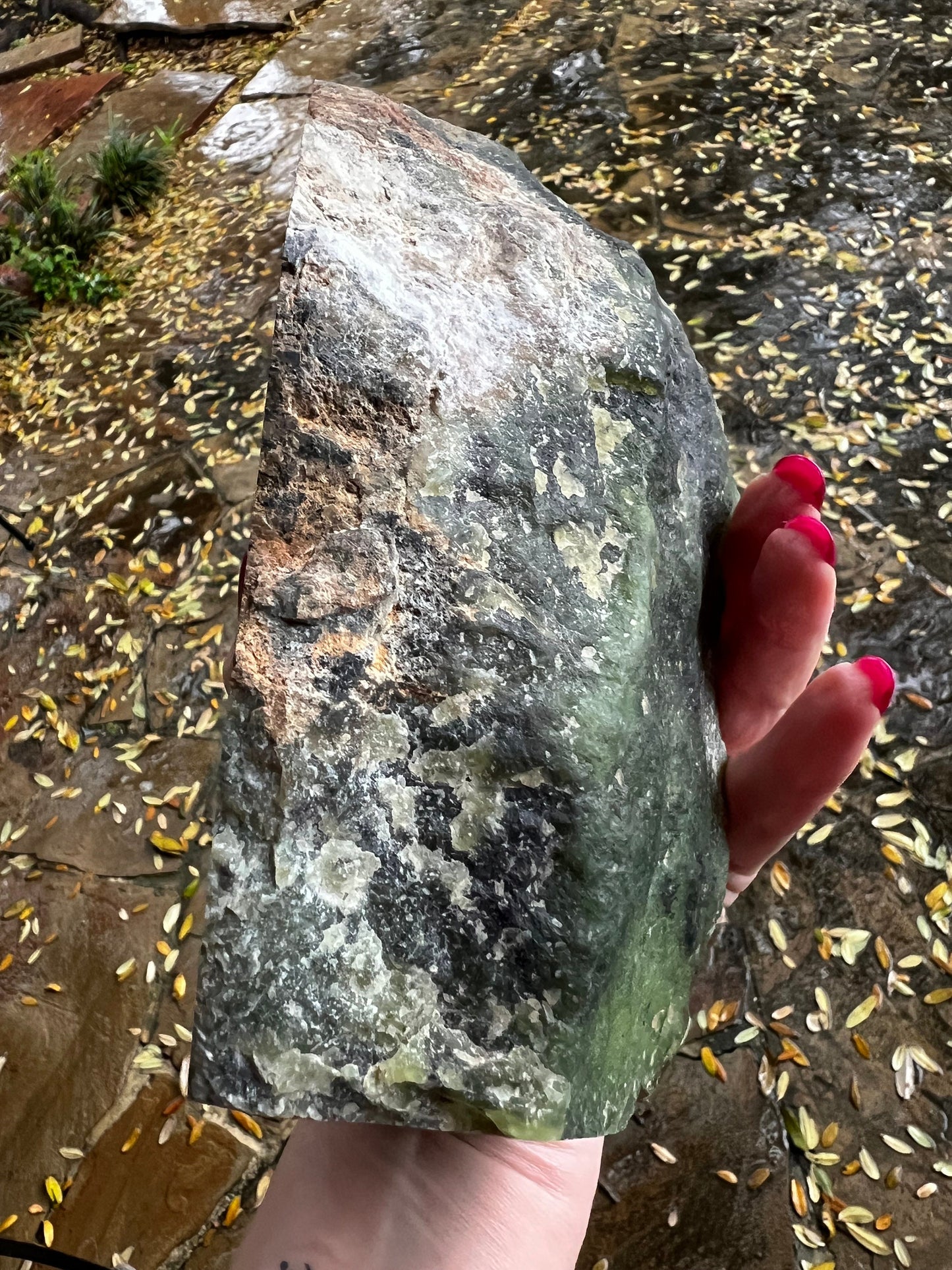 Huge Grossular Garnet Specimen, raw and polished, high vibration crystals, altar, gift, statement crystal, 8”