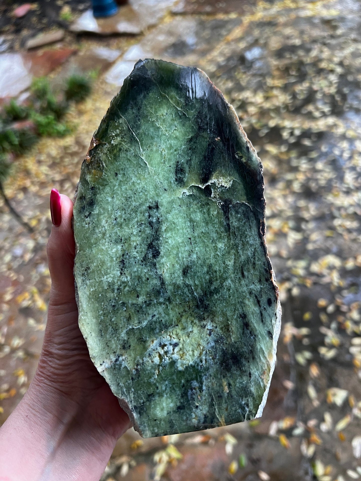 Huge Grossular Garnet Specimen, raw and polished, high vibration crystals, altar, gift, statement crystal, 8”