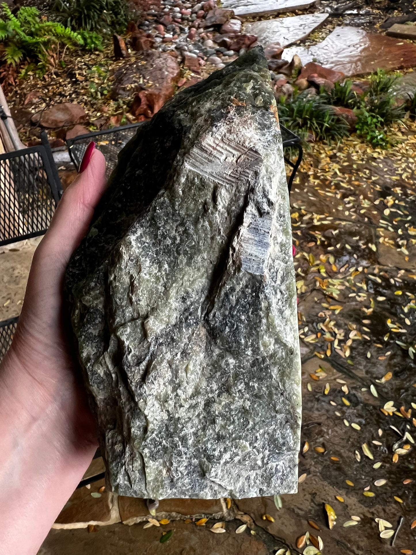 Huge Grossular Garnet Specimen, raw and polished, high vibration crystals, altar, gift, statement crystal, 8”