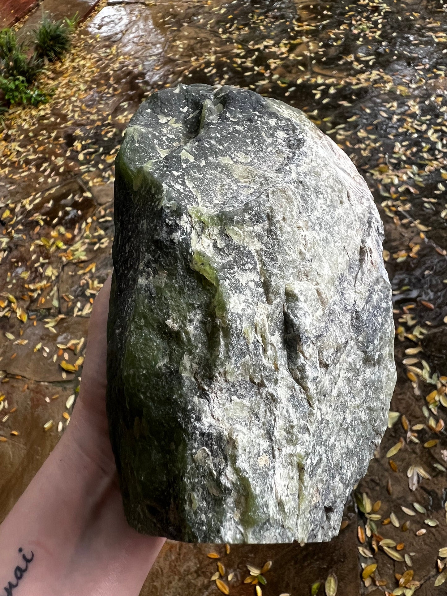 Huge Grossular Garnet Specimen, raw and polished, high vibration crystals, altar, gift, statement crystal, 8”