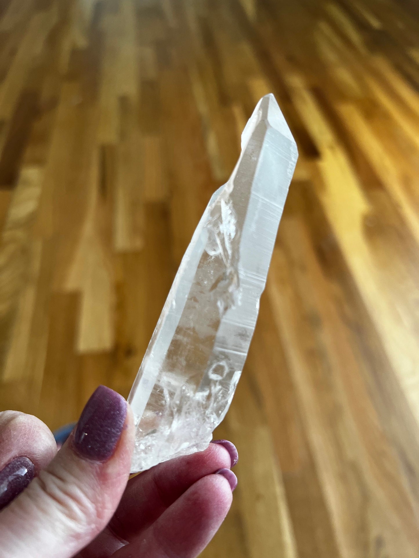 Lemurian Lightning-Struck Wand, new, high quality, striations, crystal healing, 4.5”