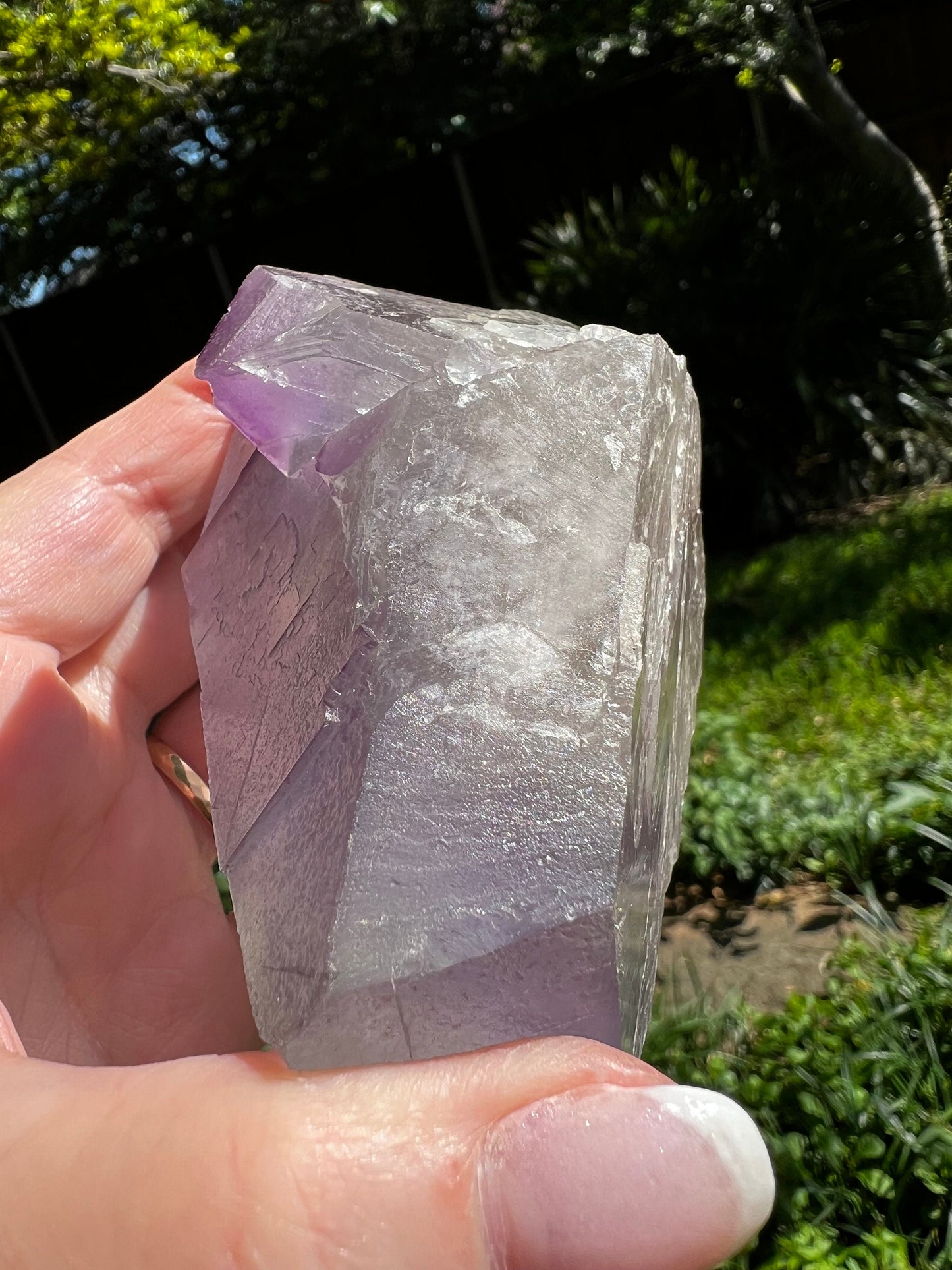 Fluorite Raw Chunk, New, high vibration crystals, 4”, gift, purple