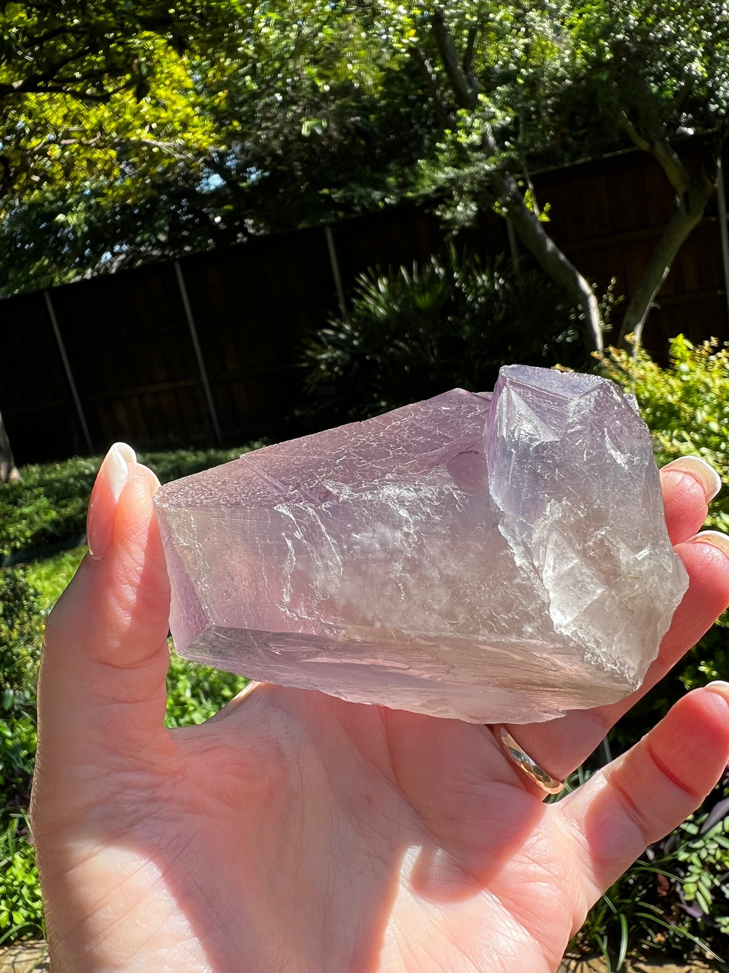 Fluorite Raw Chunk, New, high vibration crystals, 4”, gift, purple