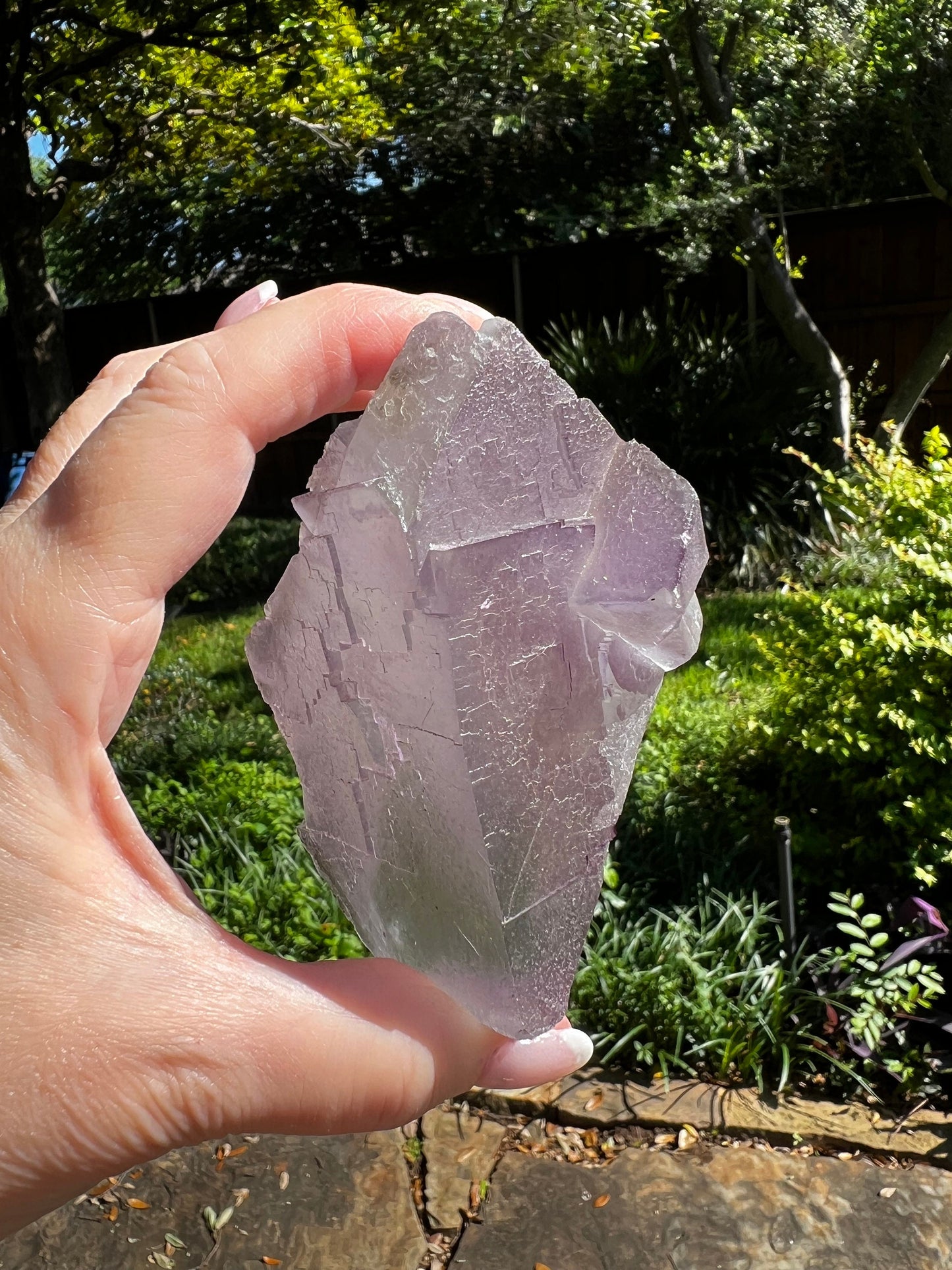 Fluorite Raw Chunk, New, high vibration crystals, 4”, gift, purple