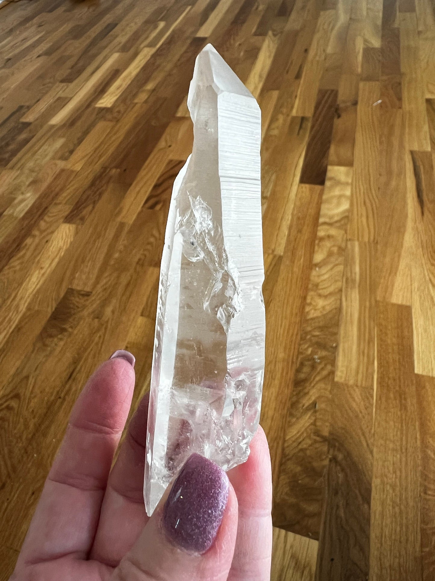 Lemurian Lightning-Struck Wand, new, high quality, striations, crystal healing, 4.5”