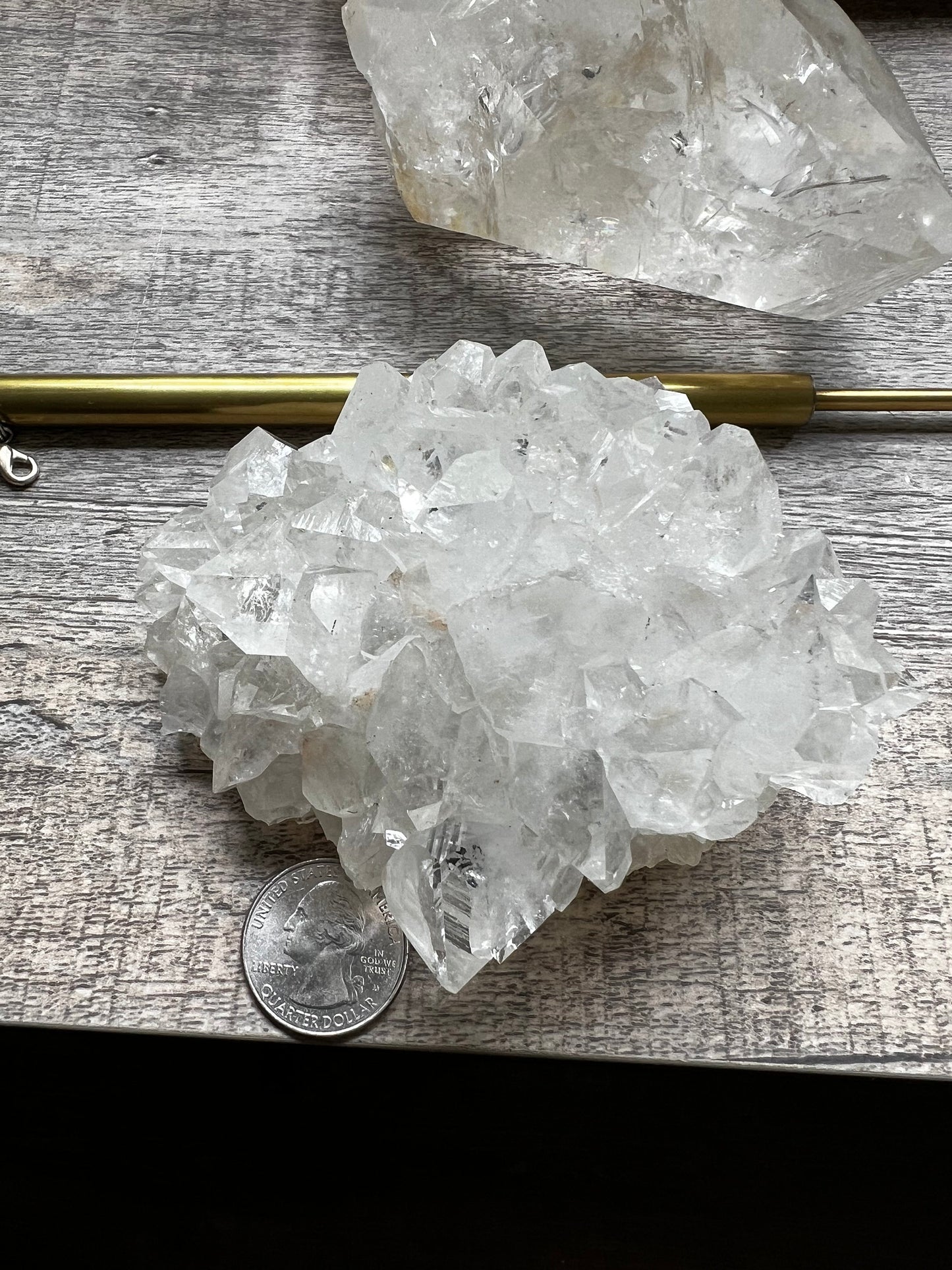 Large Apophyllite Fairy Rosette Bed with points like diamonds, new, high vibration crystals, gifts, altar, 4”