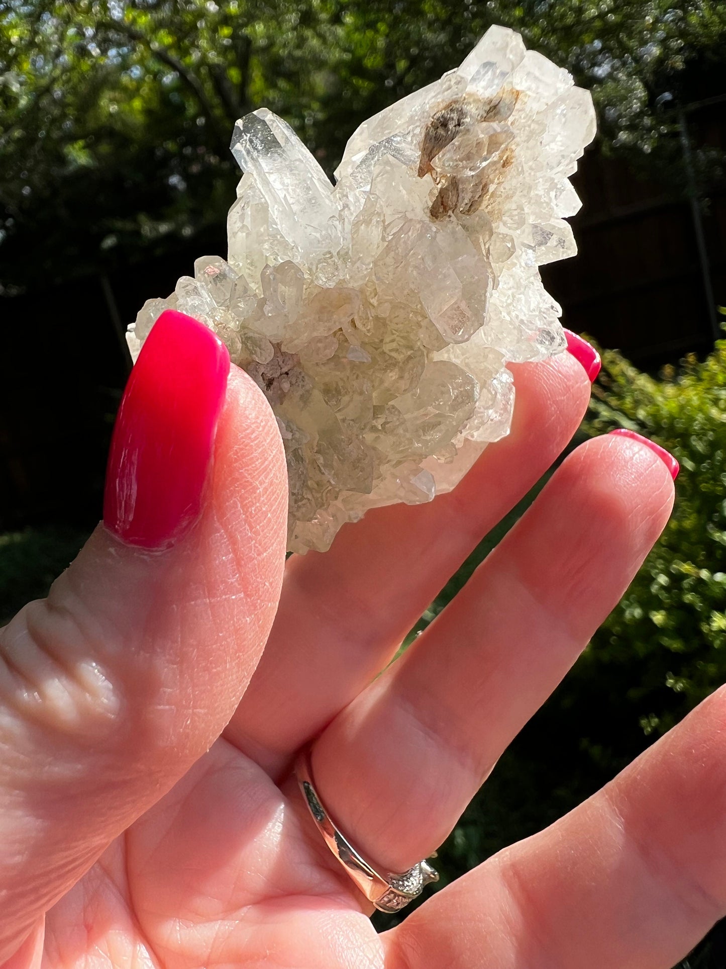 Quartz Cluster Bed, new, high frequency crystals, beautiful, gifts, altar