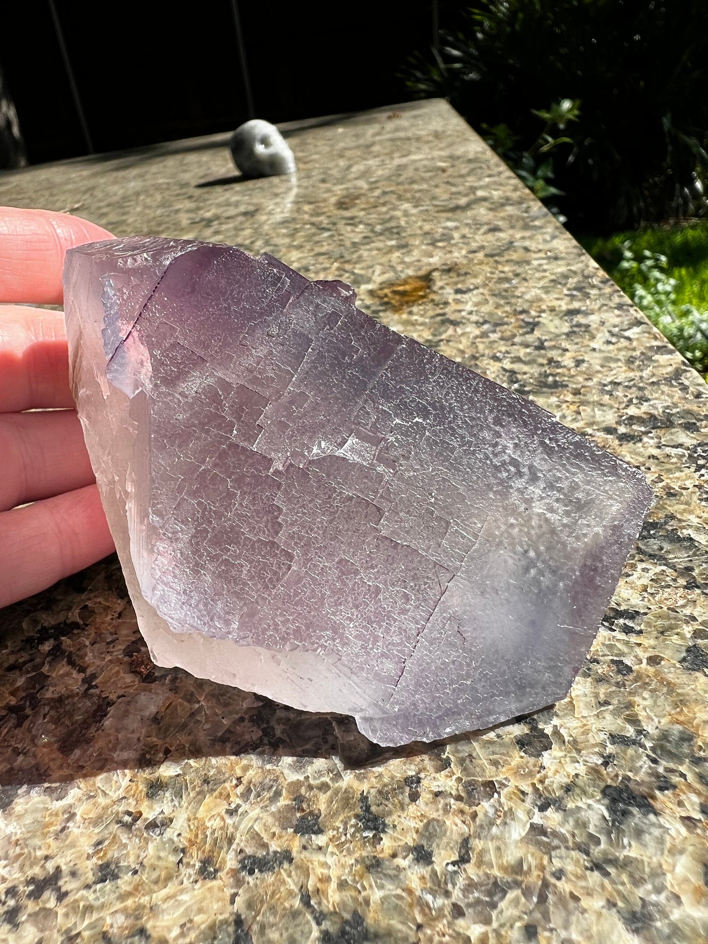 Fluorite Raw Chunk, New, high vibration crystals, 4”, gift, purple