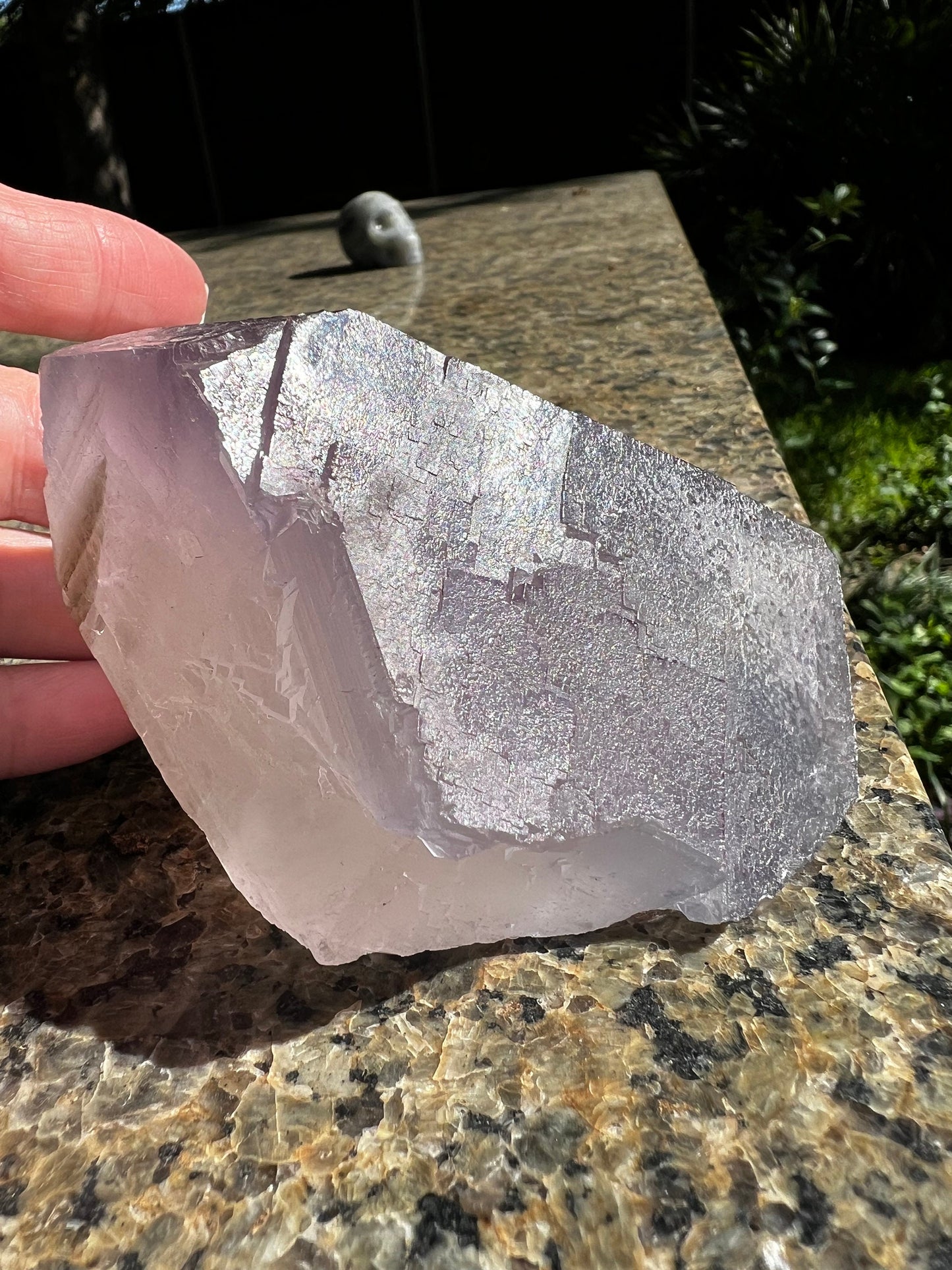 Fluorite Raw Chunk, New, high vibration crystals, 4”, gift, purple