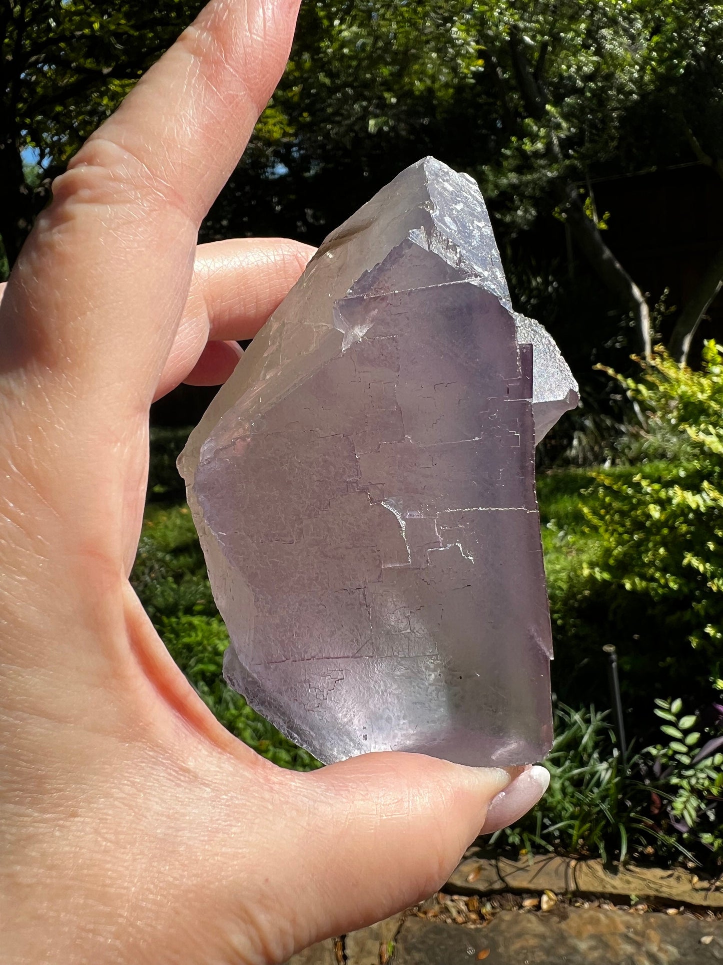Fluorite Raw Chunk, New, high vibration crystals, 4”, gift, purple
