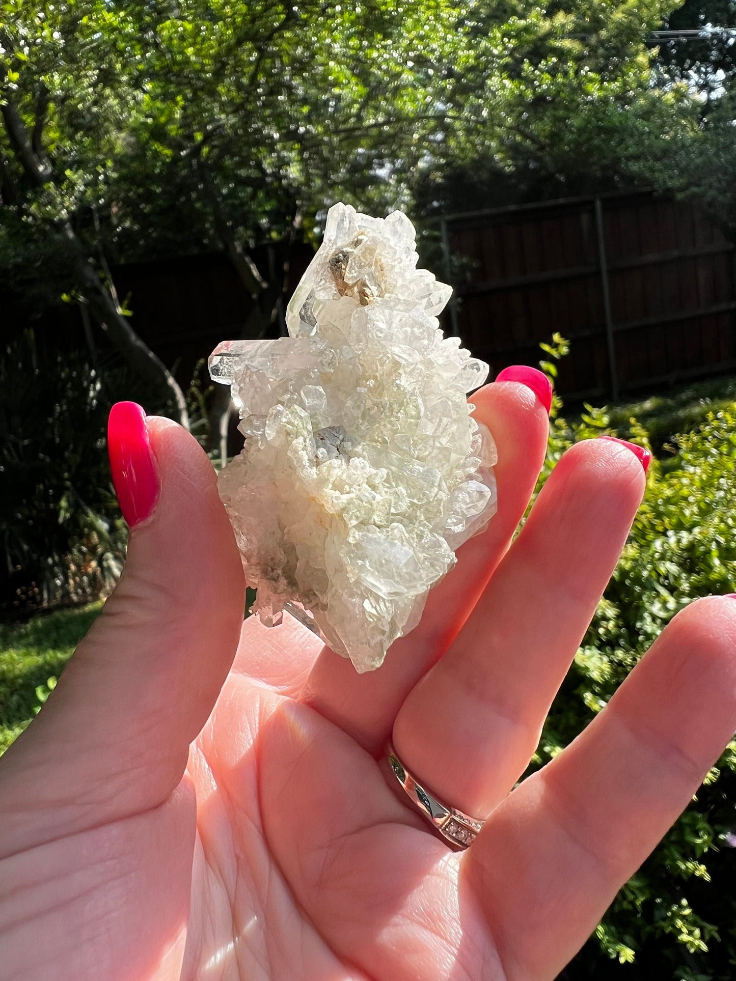 Quartz Cluster Bed, new, high frequency crystals, beautiful, gifts, altar