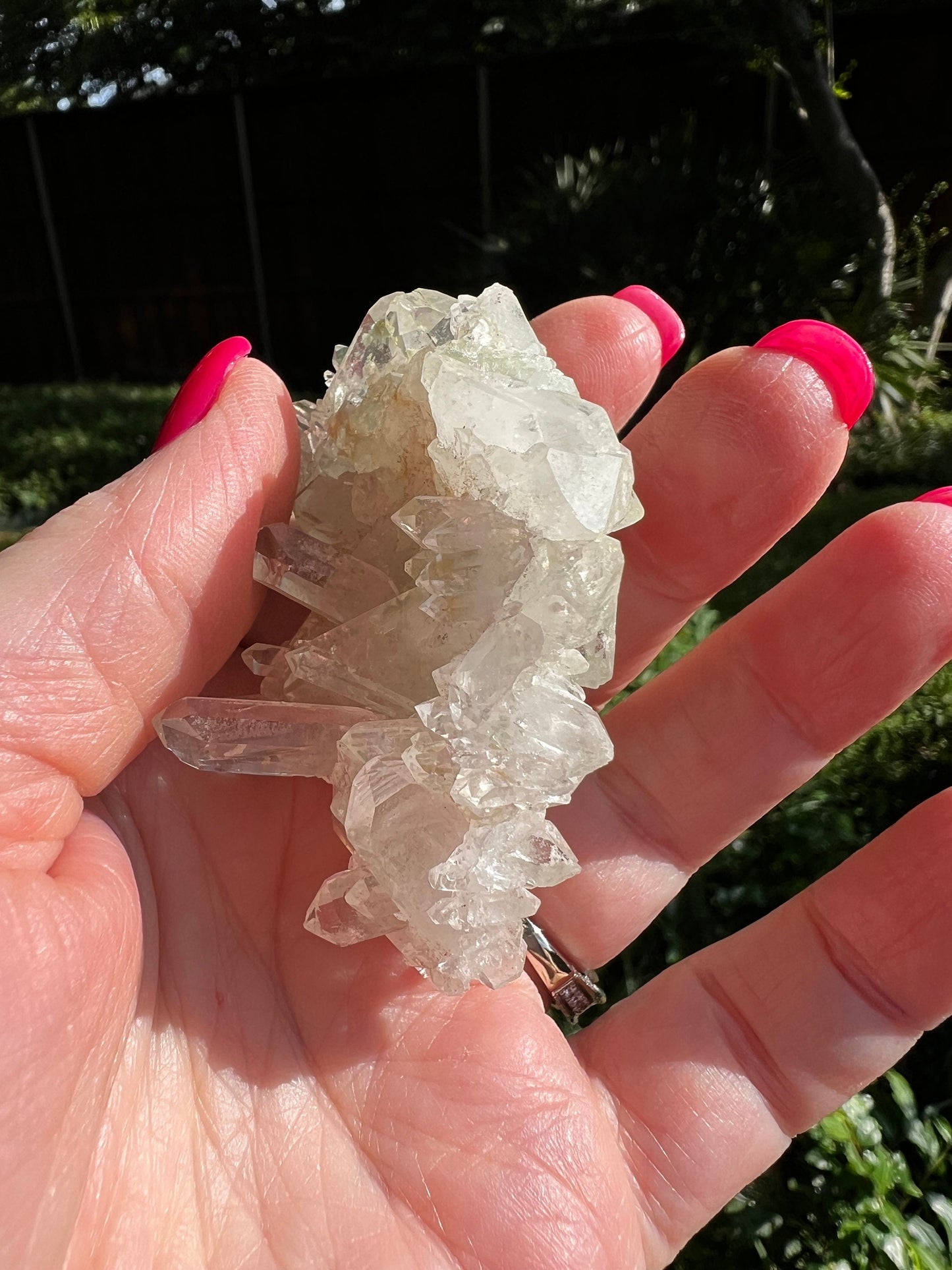 Quartz Cluster Bed, new, high frequency crystals, beautiful, gifts, altar