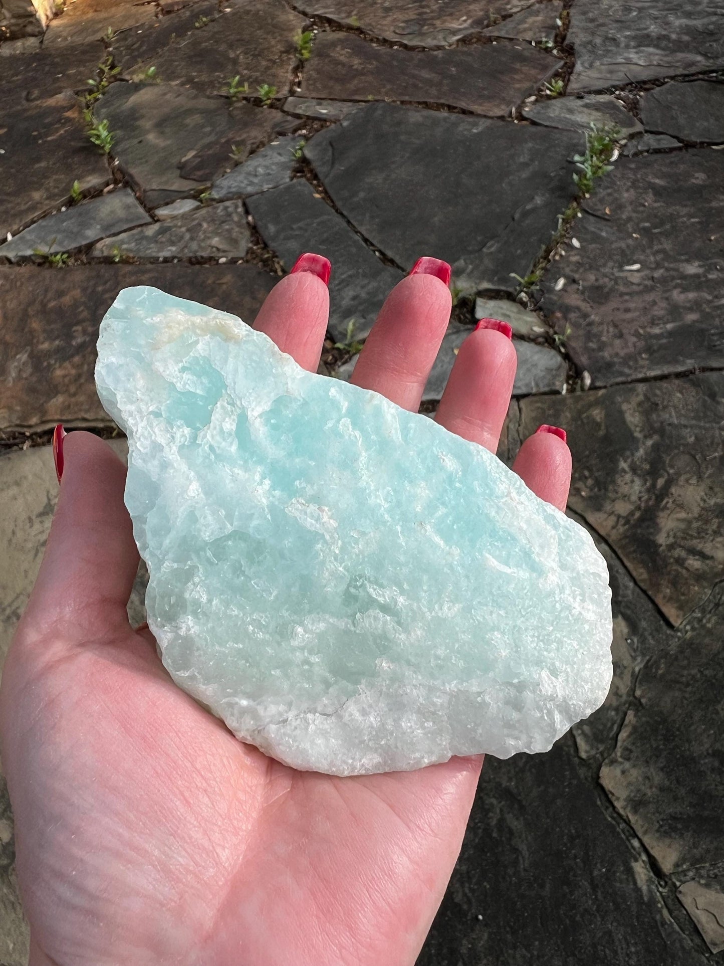 Caribbean Blue Calcite raw bed, 4”, New, Crystal Healing, Gift, Altar, High Vibration Crystals
