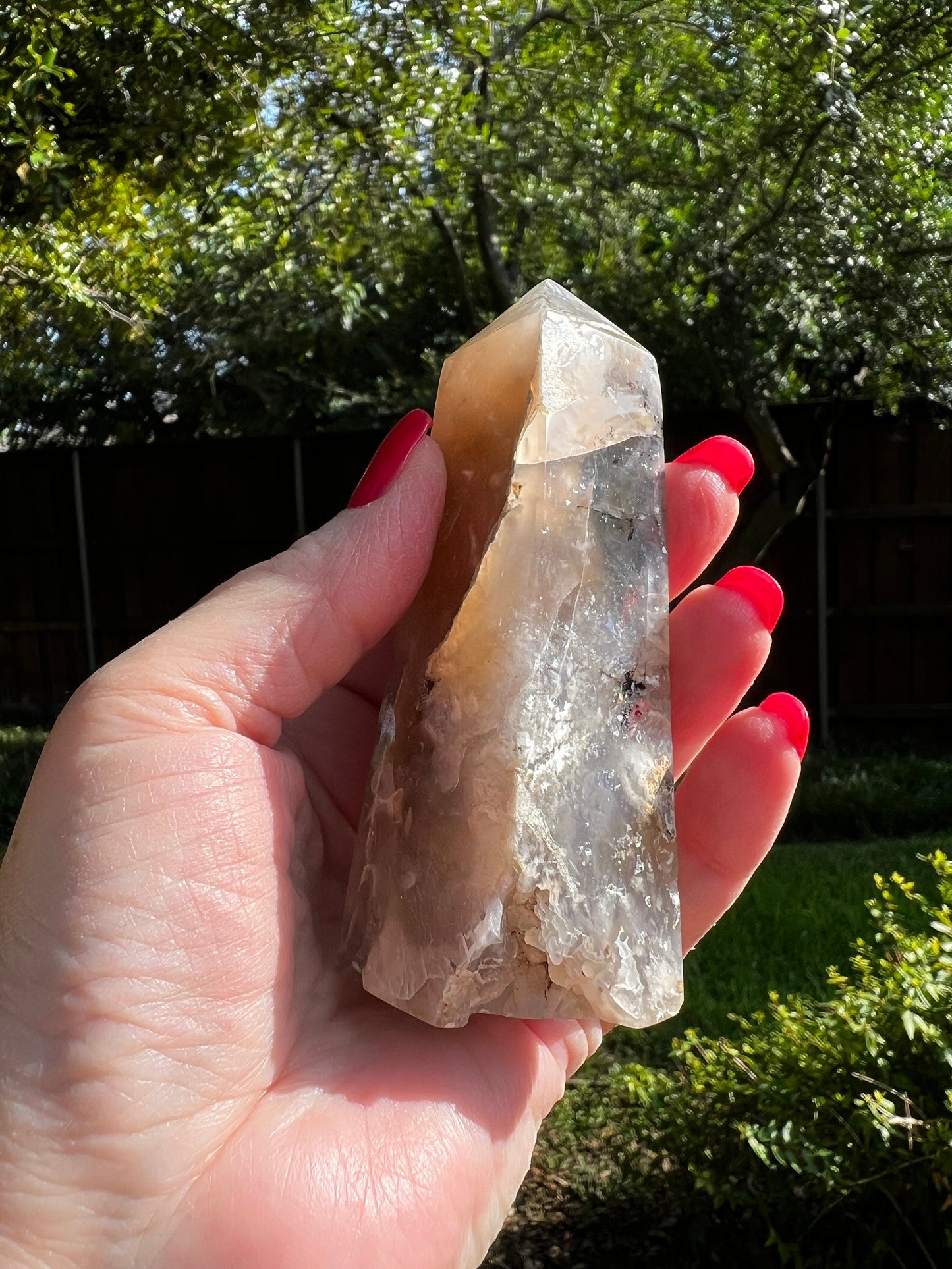 Merlinite Druzy Dendritic Agate Tower, New, Crystal Healing, Tarot, High Vibration Crystals, 4”