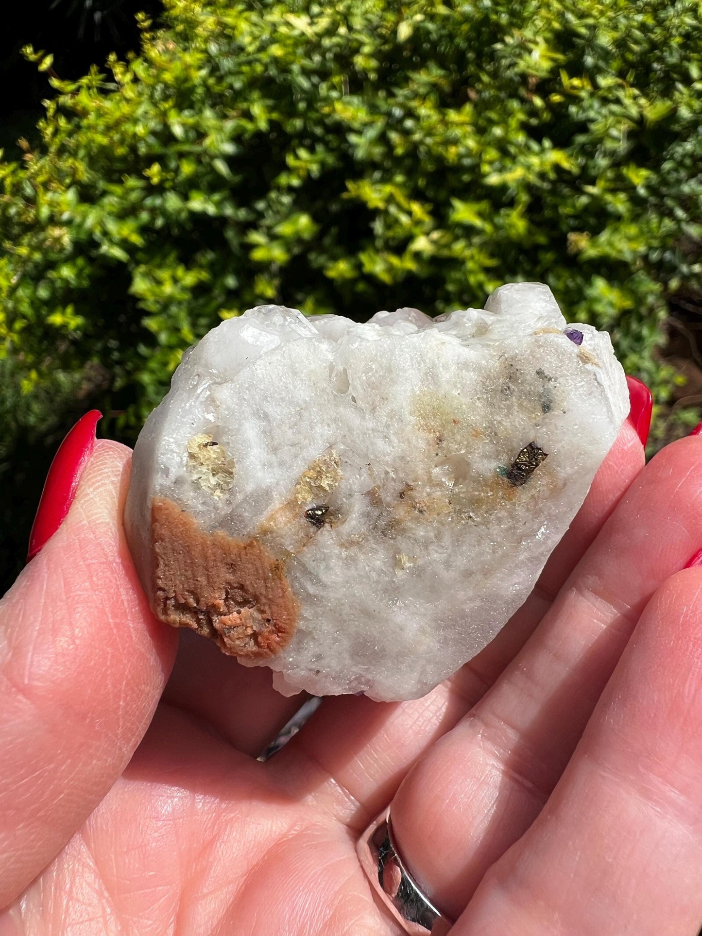 Quartz with Purple Fluorite Jewels, Rare, Premium crystals