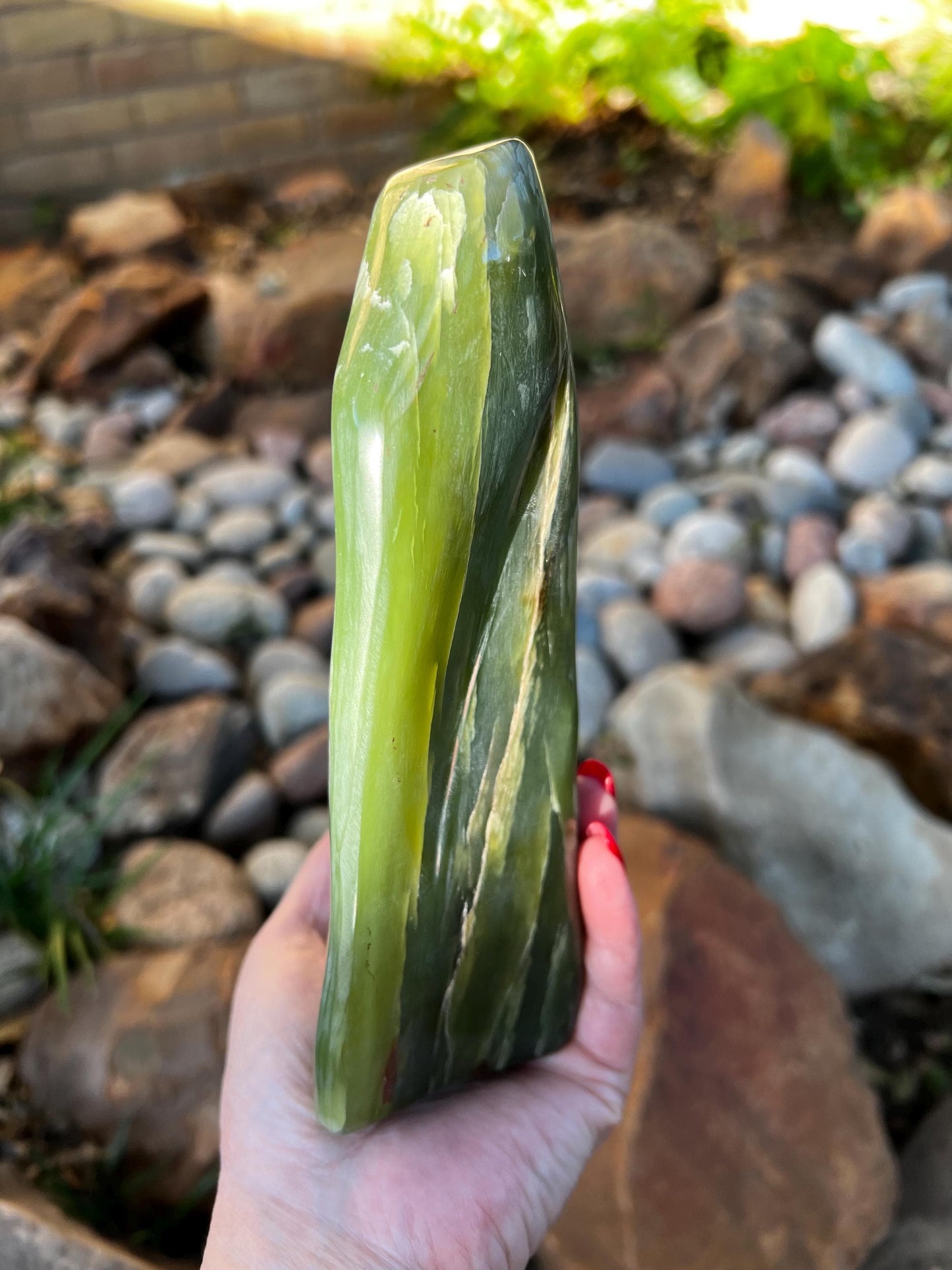 Large New Serpentine Freeform Statement Piece, 7”, New, Crystal Healing, Gift, Altar, High Vibration Crystals