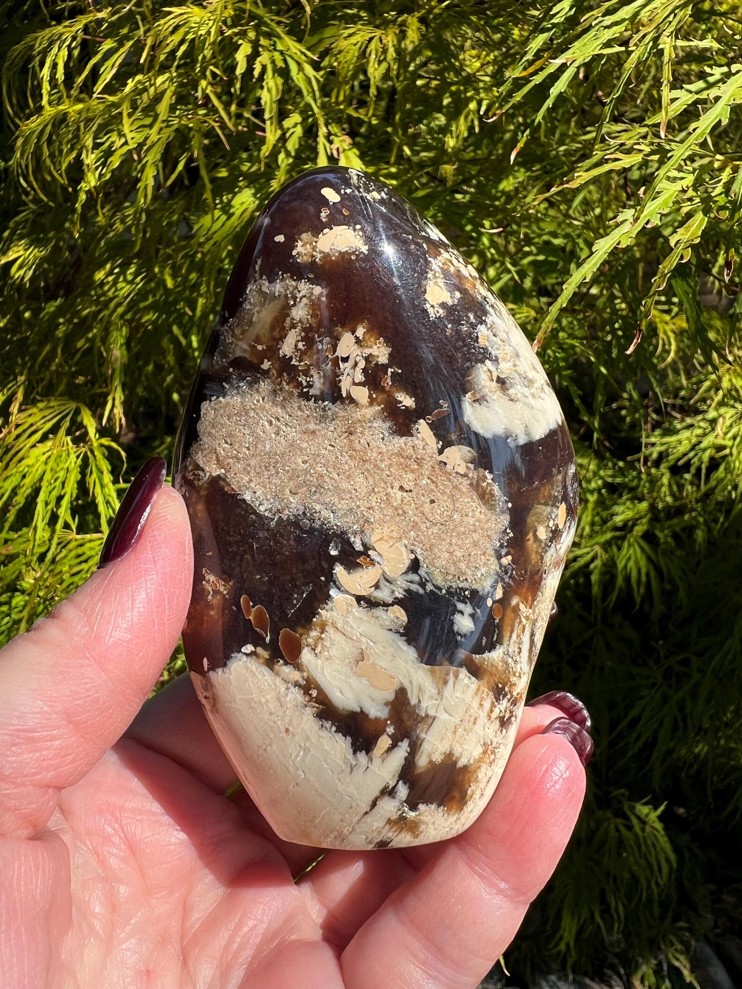 Large amber polished chunk, New, altar, gift, high vibration crystals, natural, crystal healing, 4”