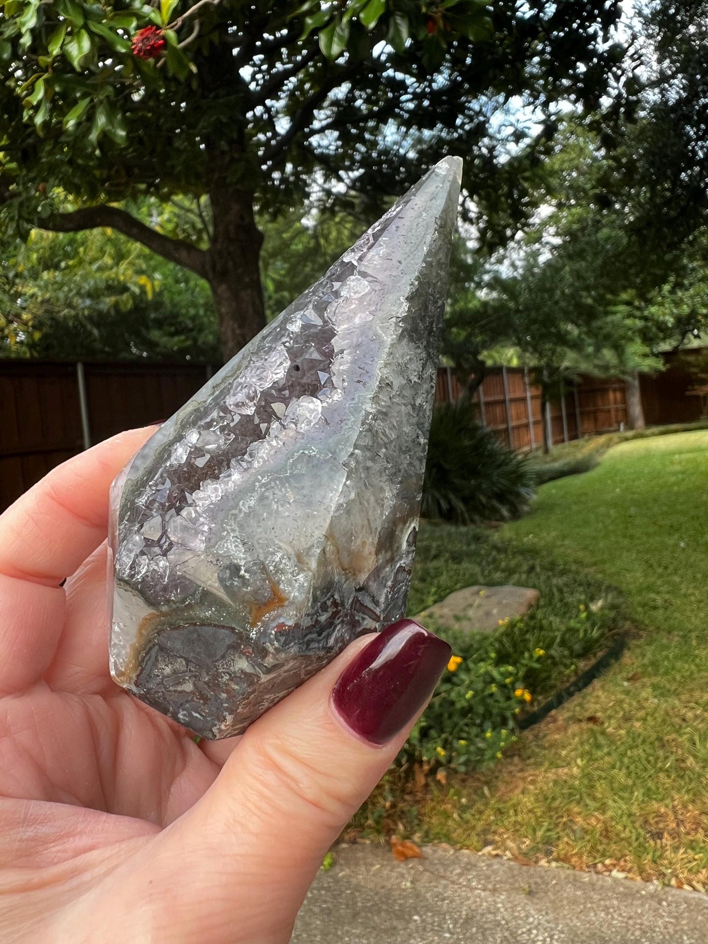 Amethyst Crystalline Cupcake, 4”, altar, crystal gift, high vibration crystals