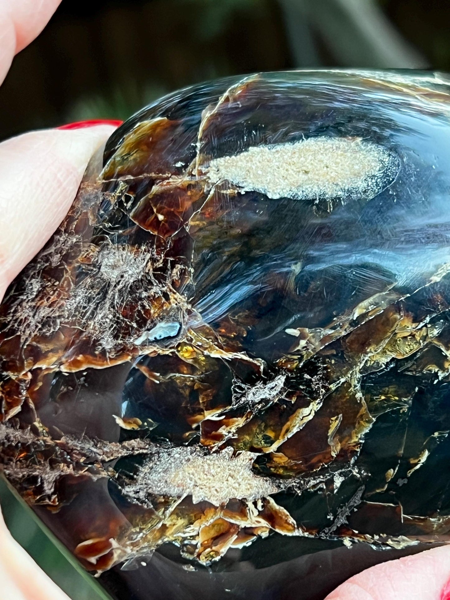 Large amber polished chunk, New, altar, gift, high vibration crystals, natural, crystal healing, 4”