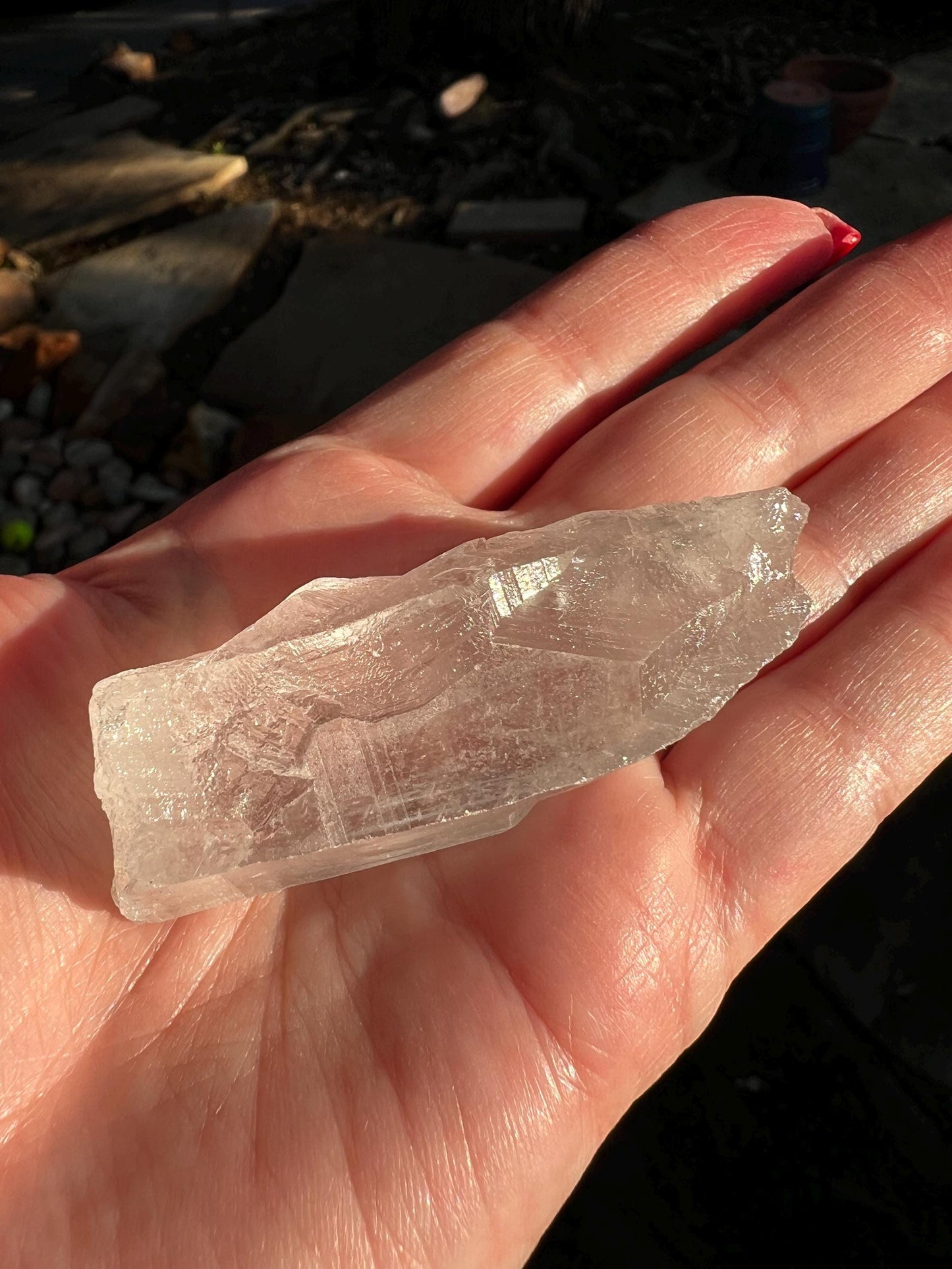 Root Lemurian Wand with glyphs, crystal and keys, new, high grade, 2.5”, crystal healing