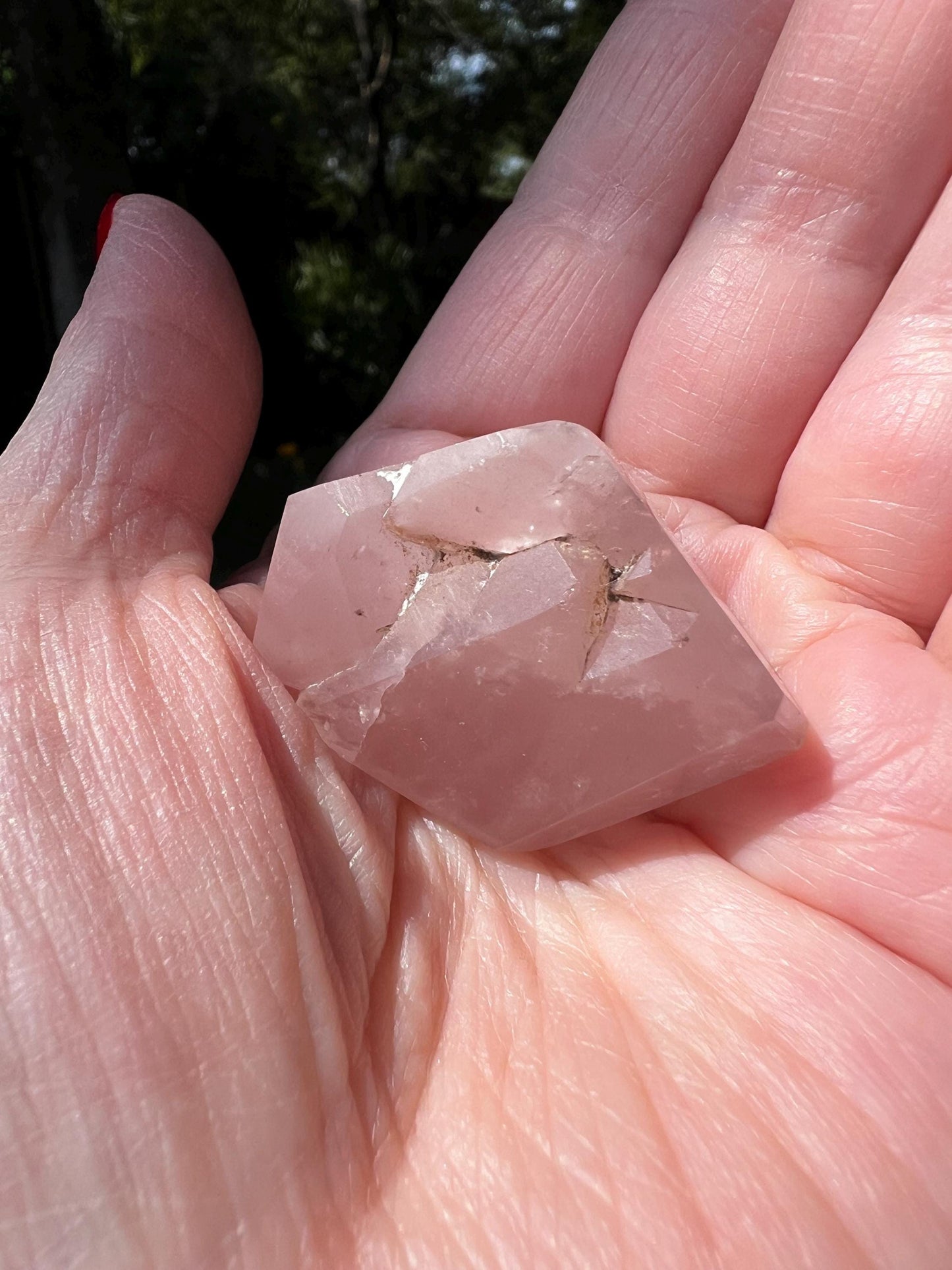 Rare Pink Lithium Lemurian, new, high quality, 1.25”, crystal healing, gift