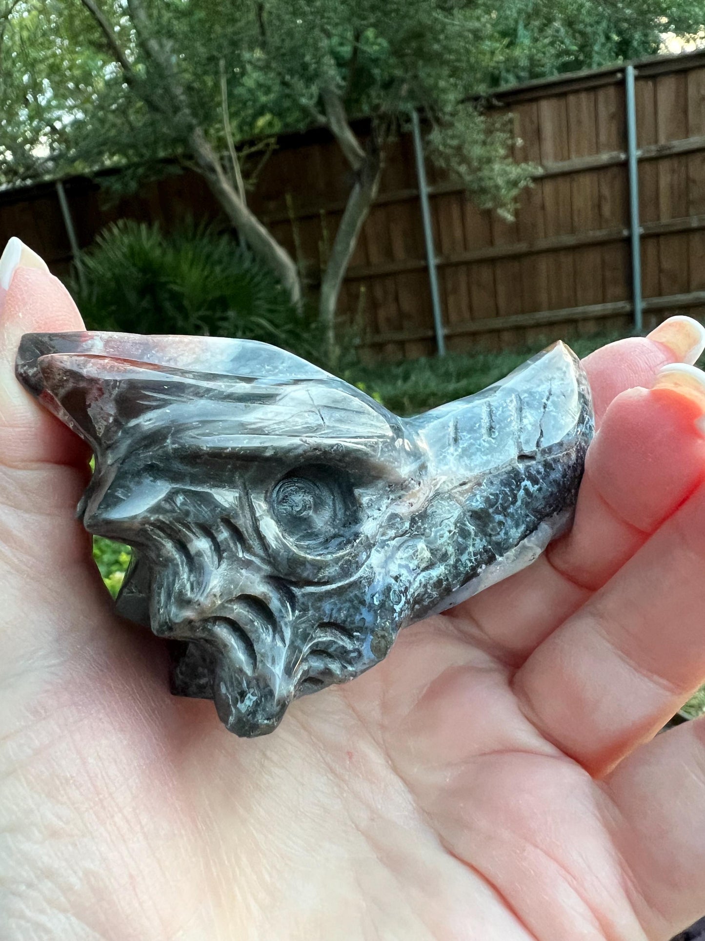 Purple Jasper Dragon, New, Crystal Healing, Tarot, High Vibration Crystals, 3.2”