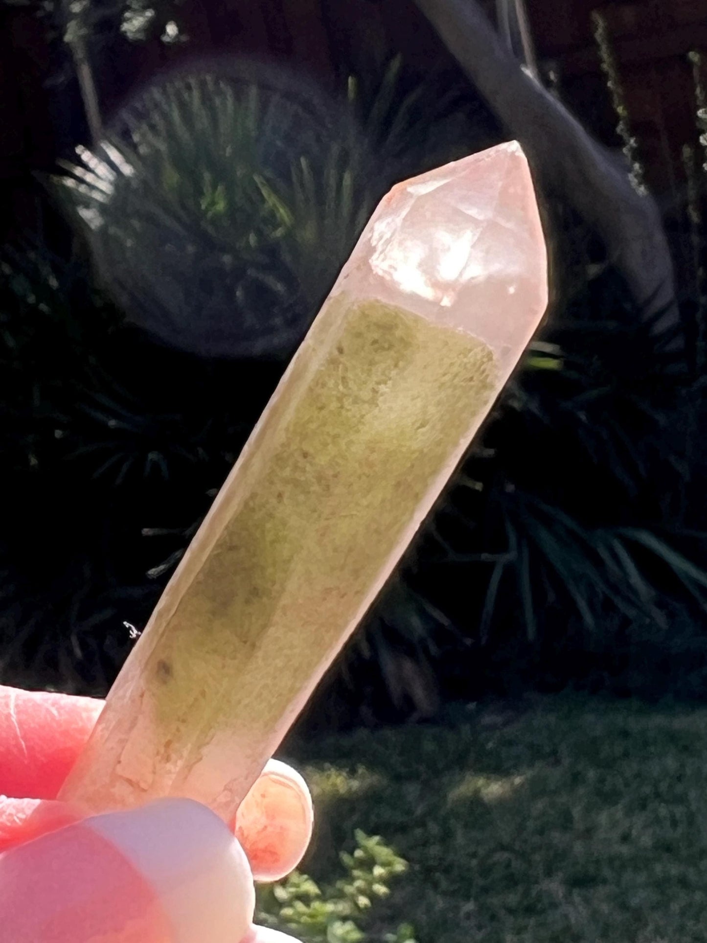 Strawberry Pink Mint Lemurian wand, new, high quality, striations, crystal healing, 2.26”, premium