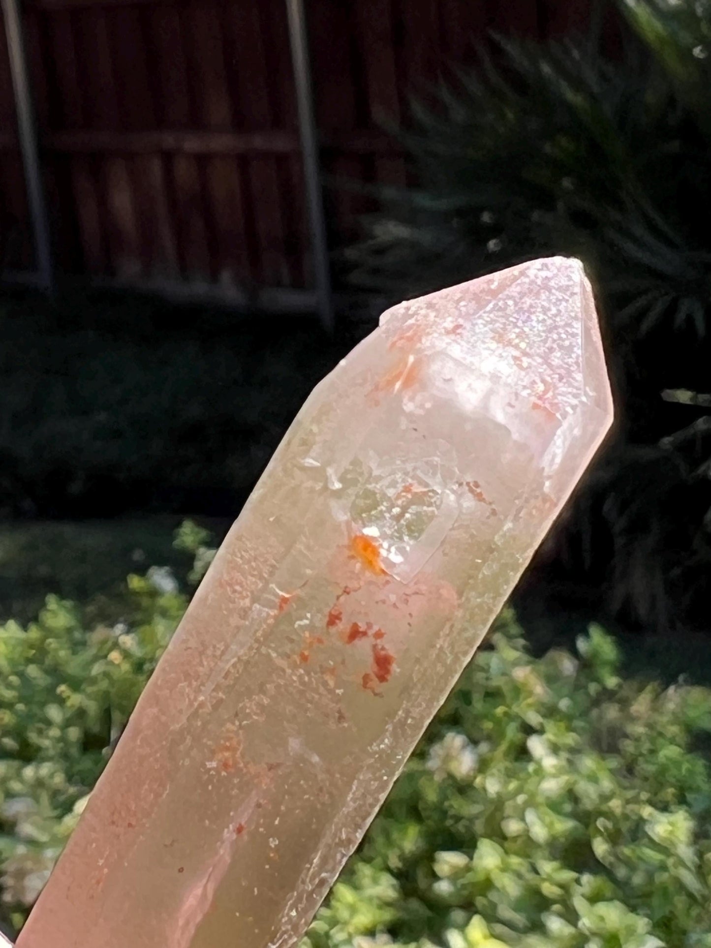 Strawberry Pink Mint Lemurian wand, new, high quality, striations, crystal healing, 2.26”, premium