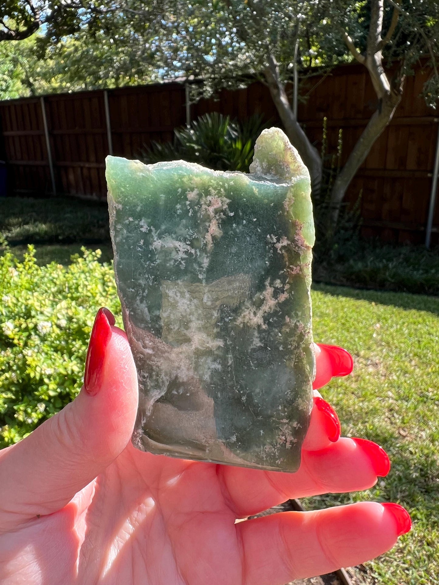 Grape Jade Slice, new, 3.25”, gifts, crystal healing, altar, tarot, authentic jade, high vibration crystals