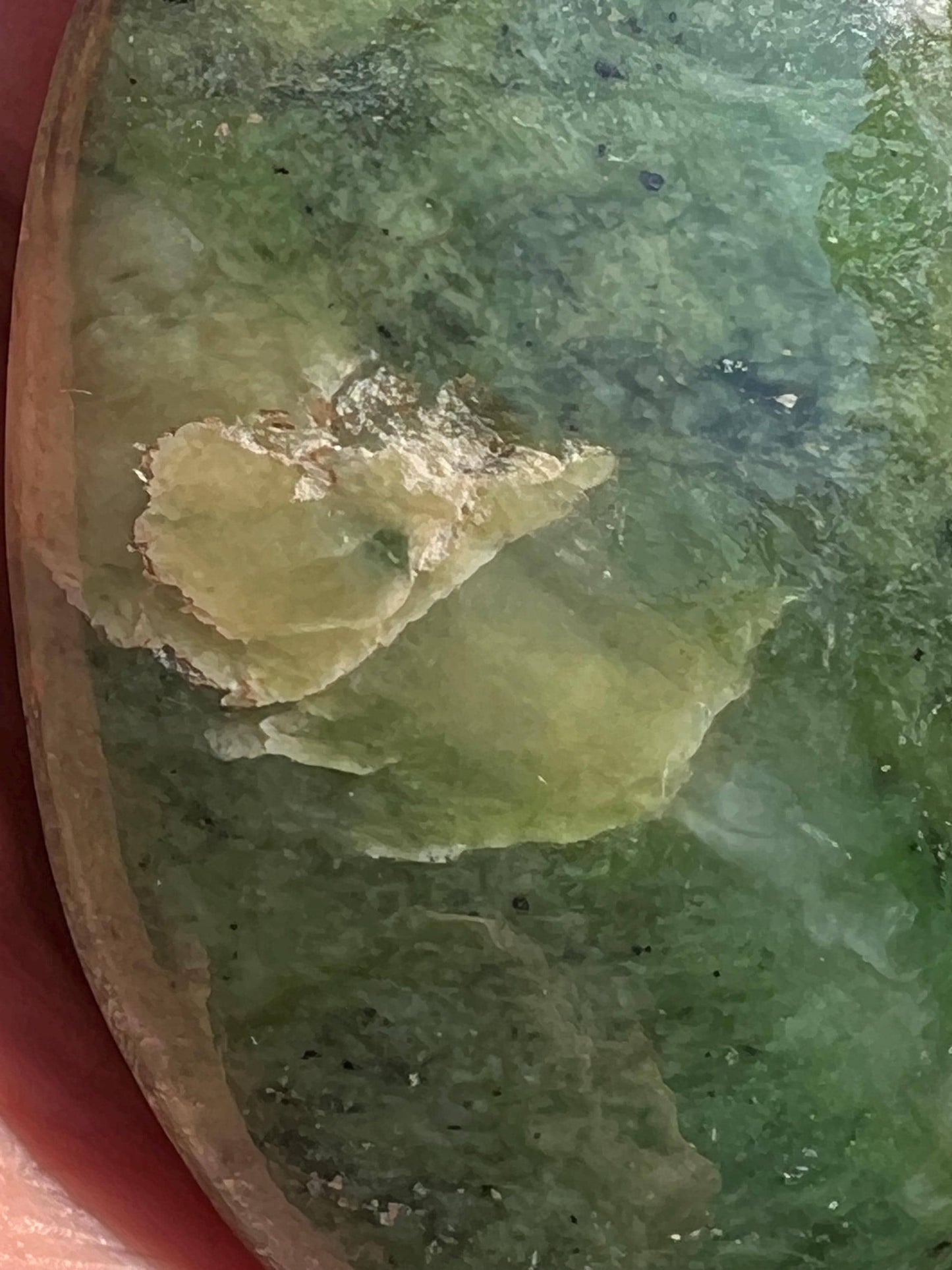 Nephrite Jade Palm Stone, Exquisite, approx 3”, gift, new in shop, healing crystals