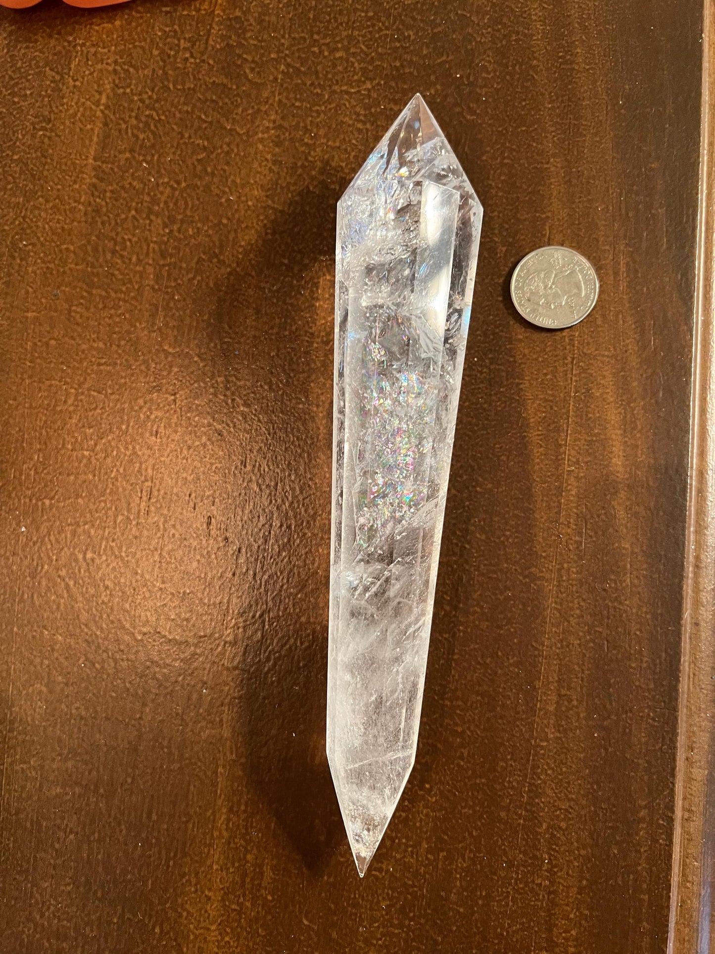 Stunning DT Lemurian Vogel rainbows from Brazil, 8.5”, high vibration crystals, altar gift, AAA premium