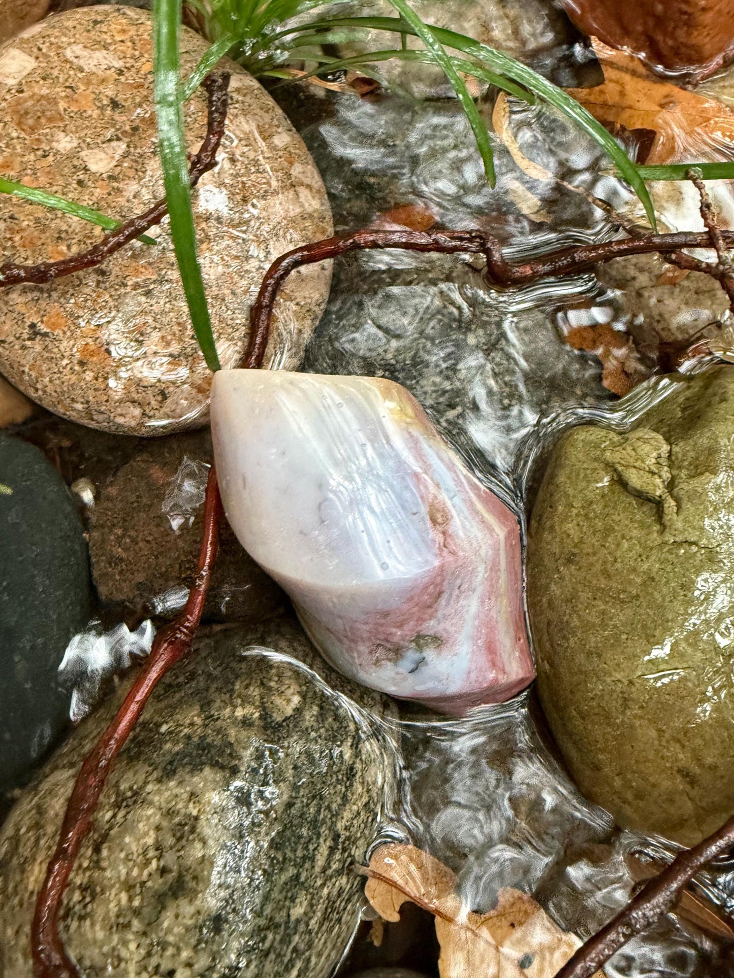 Ocean Jasper Flame, Stunning Carving, New, 3.75”, gift, altar, crystal healing