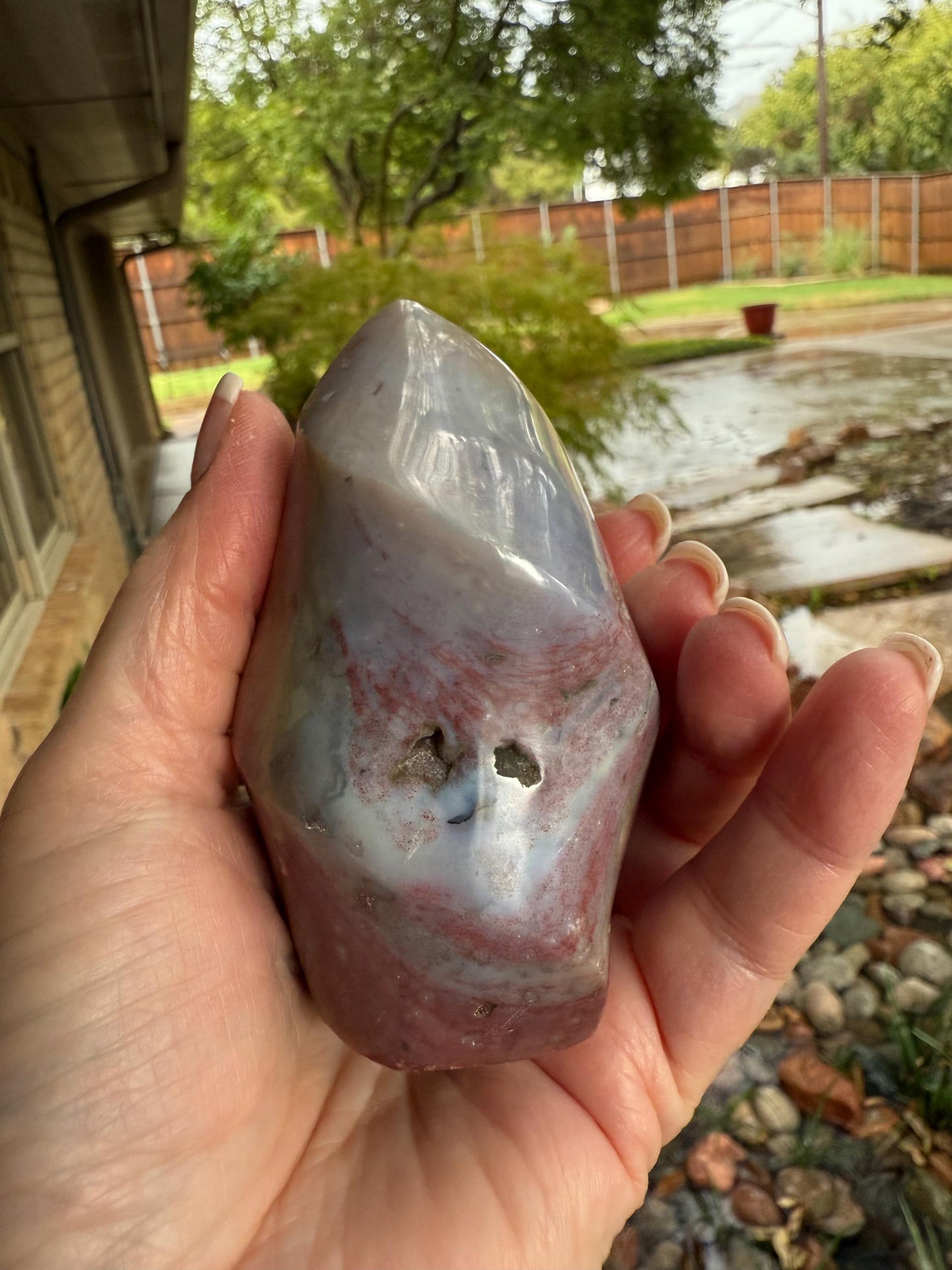 Ocean Jasper Flame, Stunning Carving, New, 3.75”, gift, altar, crystal healing