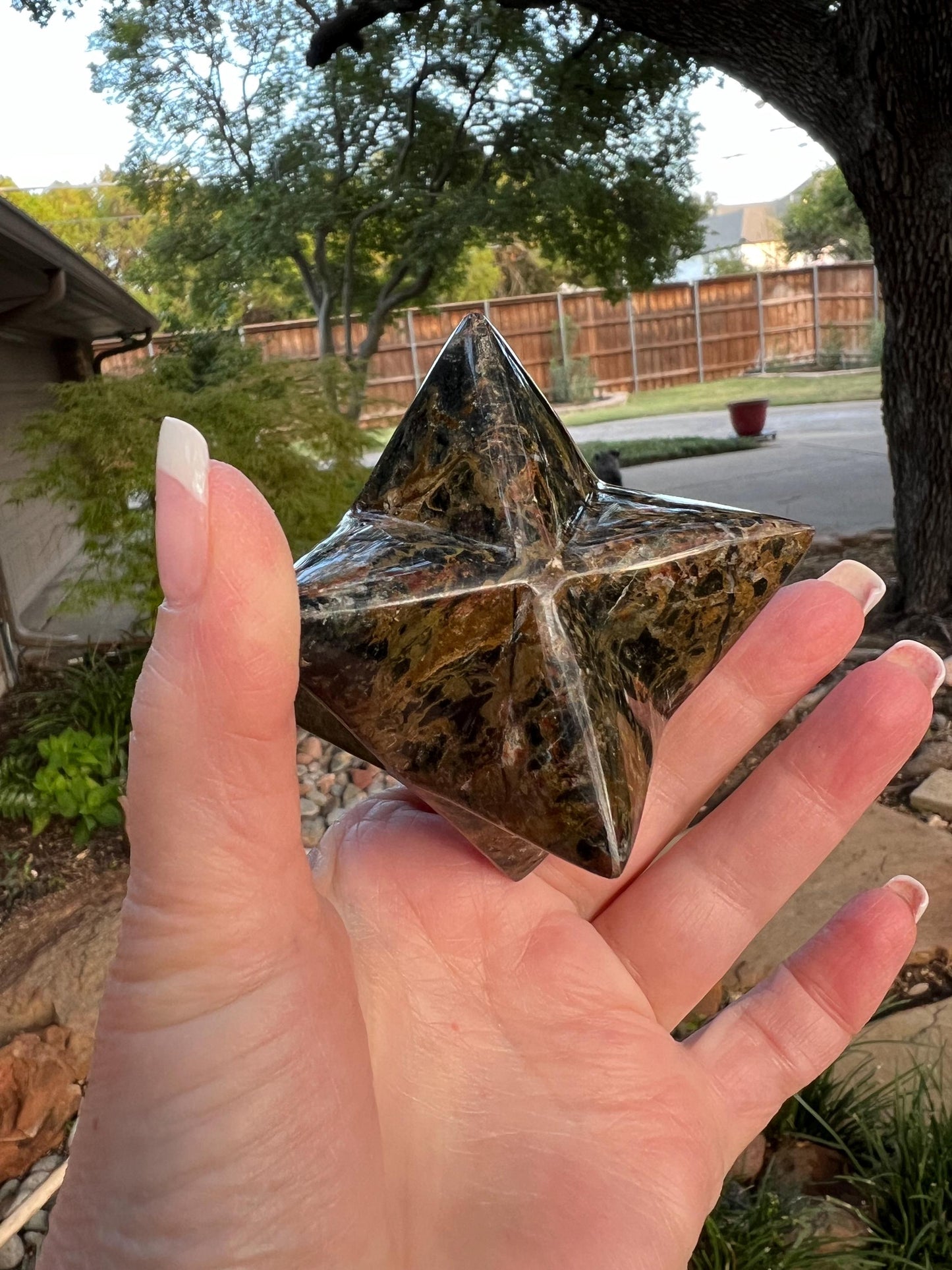 Blue Pietersite Merkaba, New, altar, gift, crystal healing, high vibration crystals, 3.25”