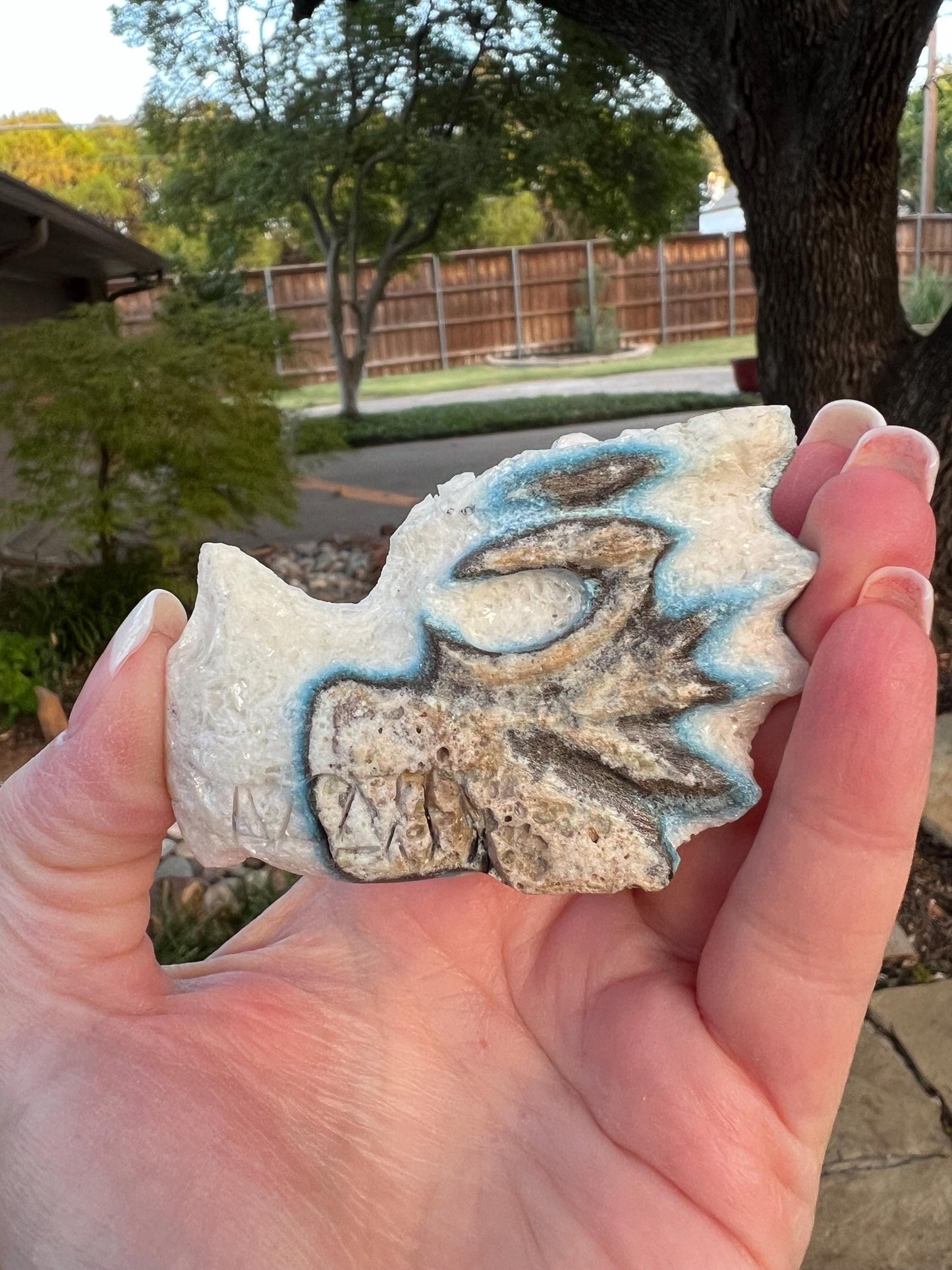 Nakauriite Blue Ice Glacierite Dragon, 2.75”, new, gift, altar, crystals, high vibration crystals, statement piece, rare