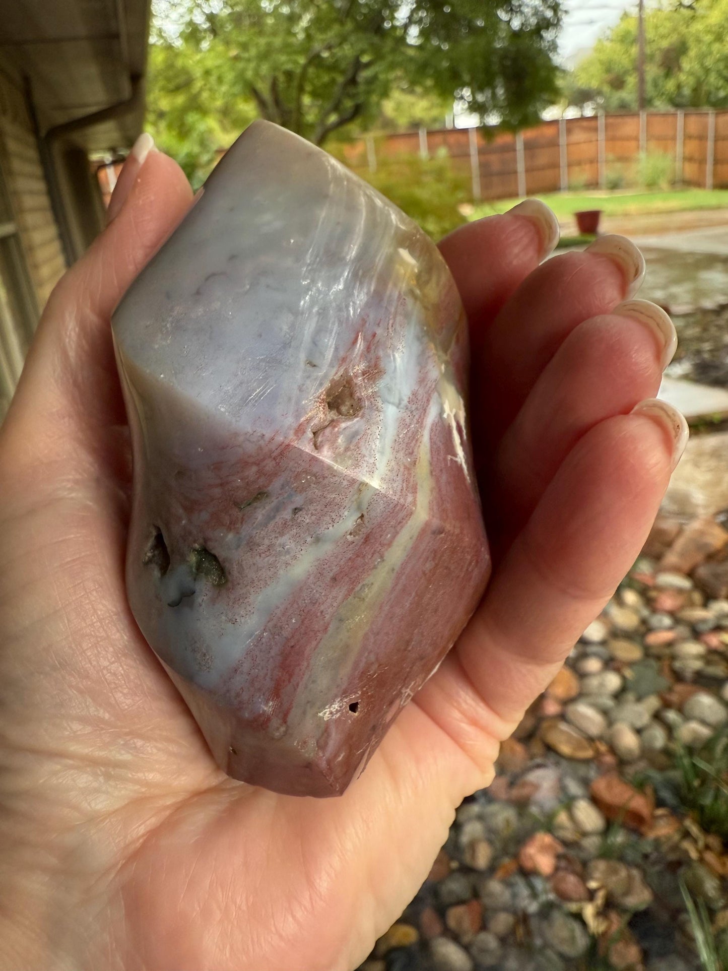 Ocean Jasper Flame, Stunning Carving, New, 3.75”, gift, altar, crystal healing