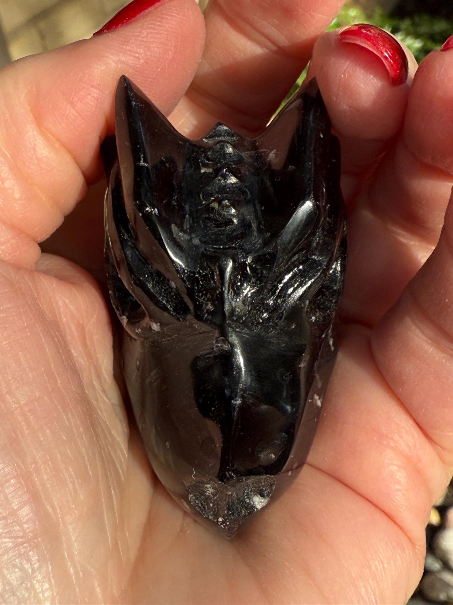 Agni Manitite Tektite Dragon Skull 2”, beautifully carved, crystal healing, premium crystals