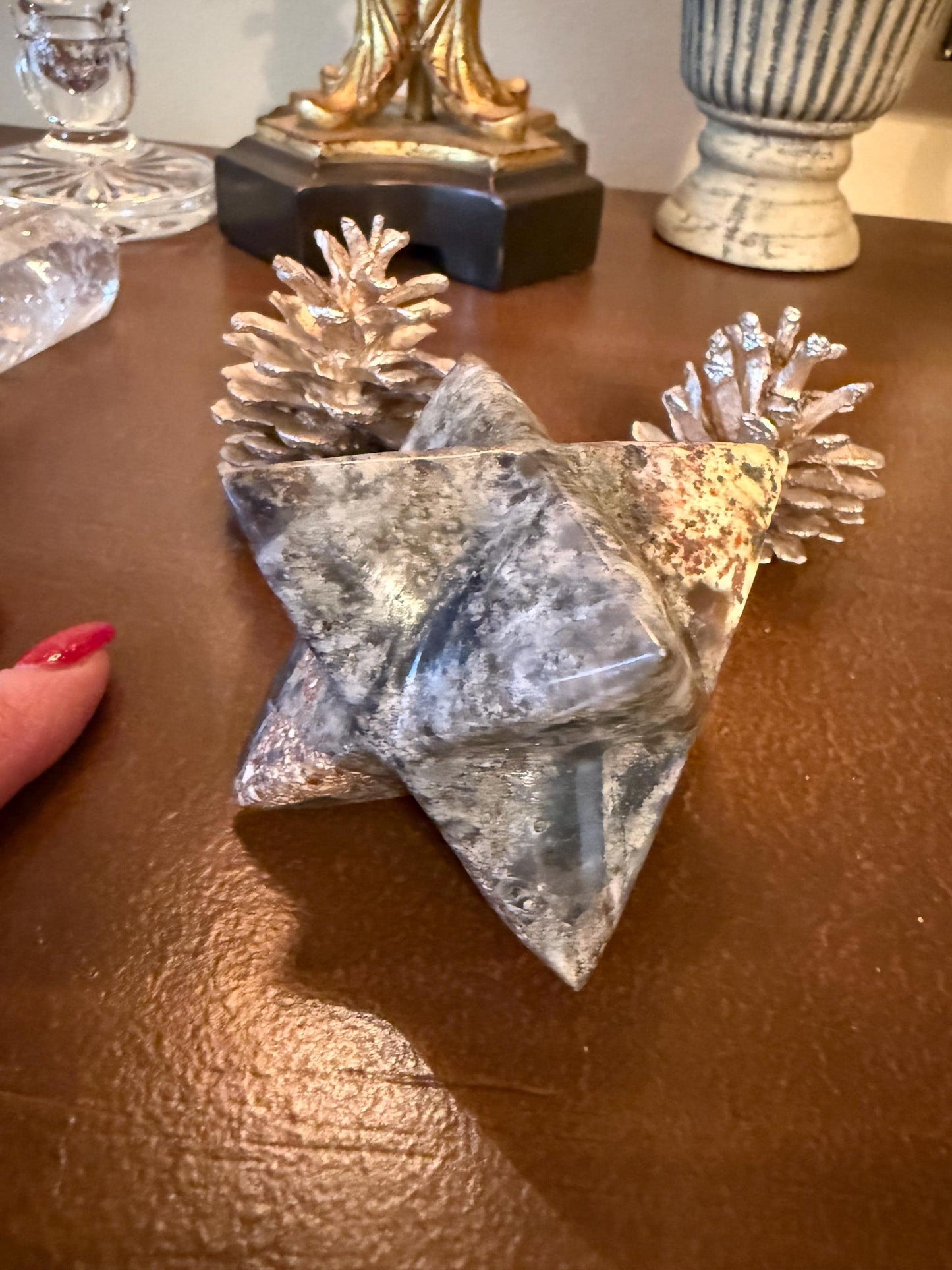 Marcasite Merkaba, 3.25”, crystal healing, gifts, high vibration crystals